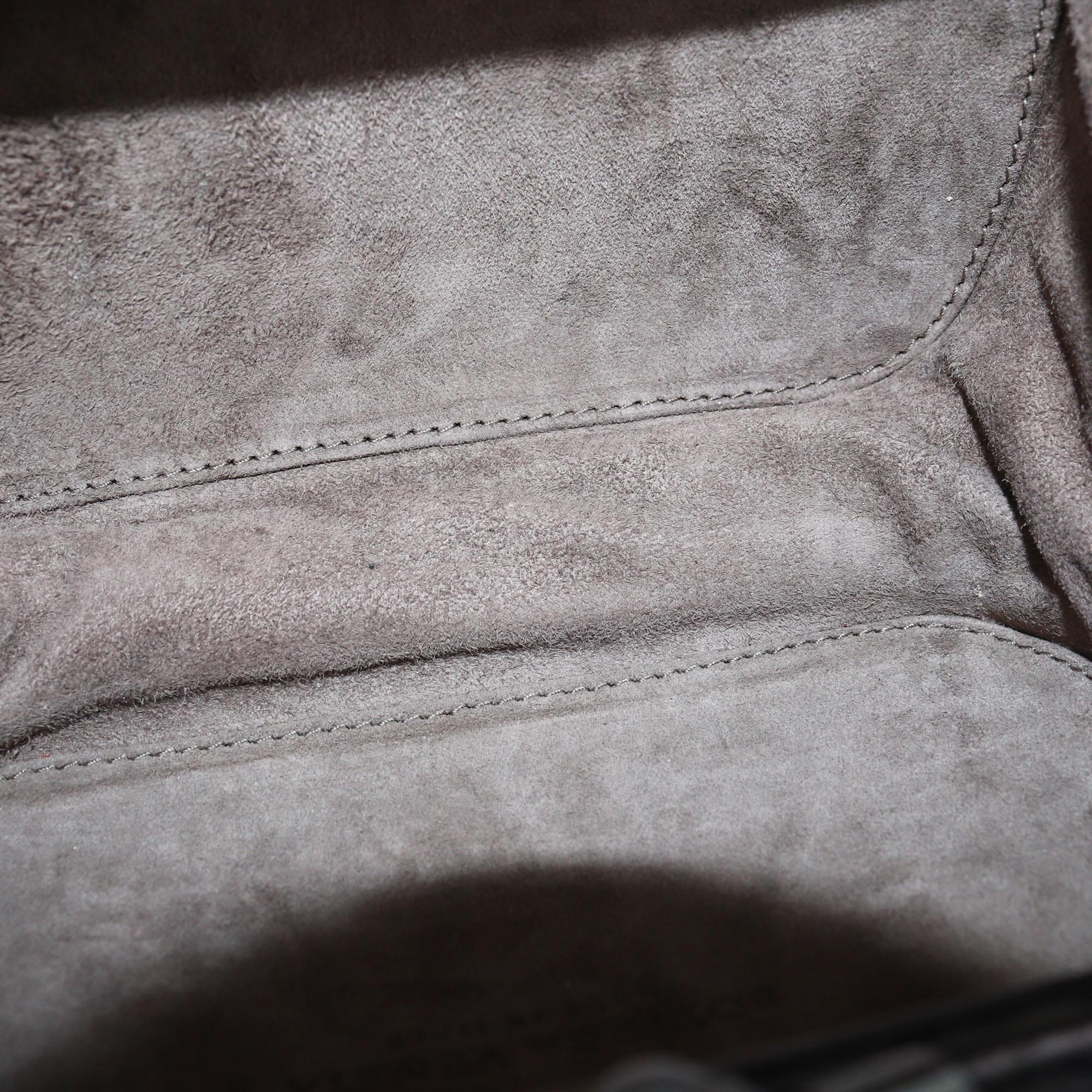 Bottega Veneta Silver/Dark Grey Ombre Knot Clutch Womens Bottega Veneta