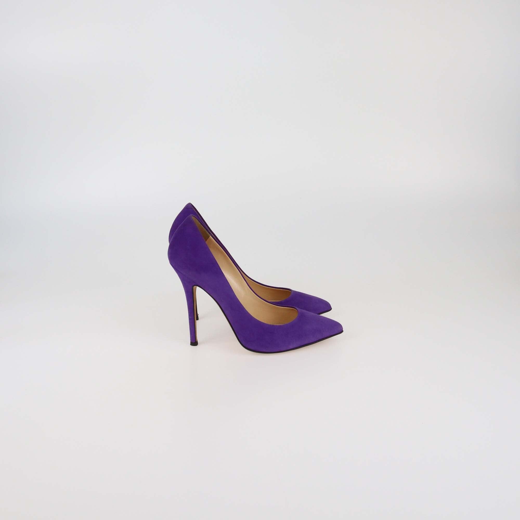 Giuseppe Zanotti Purple Pointed Toe Pumps Womens Guiseppe Zanotti