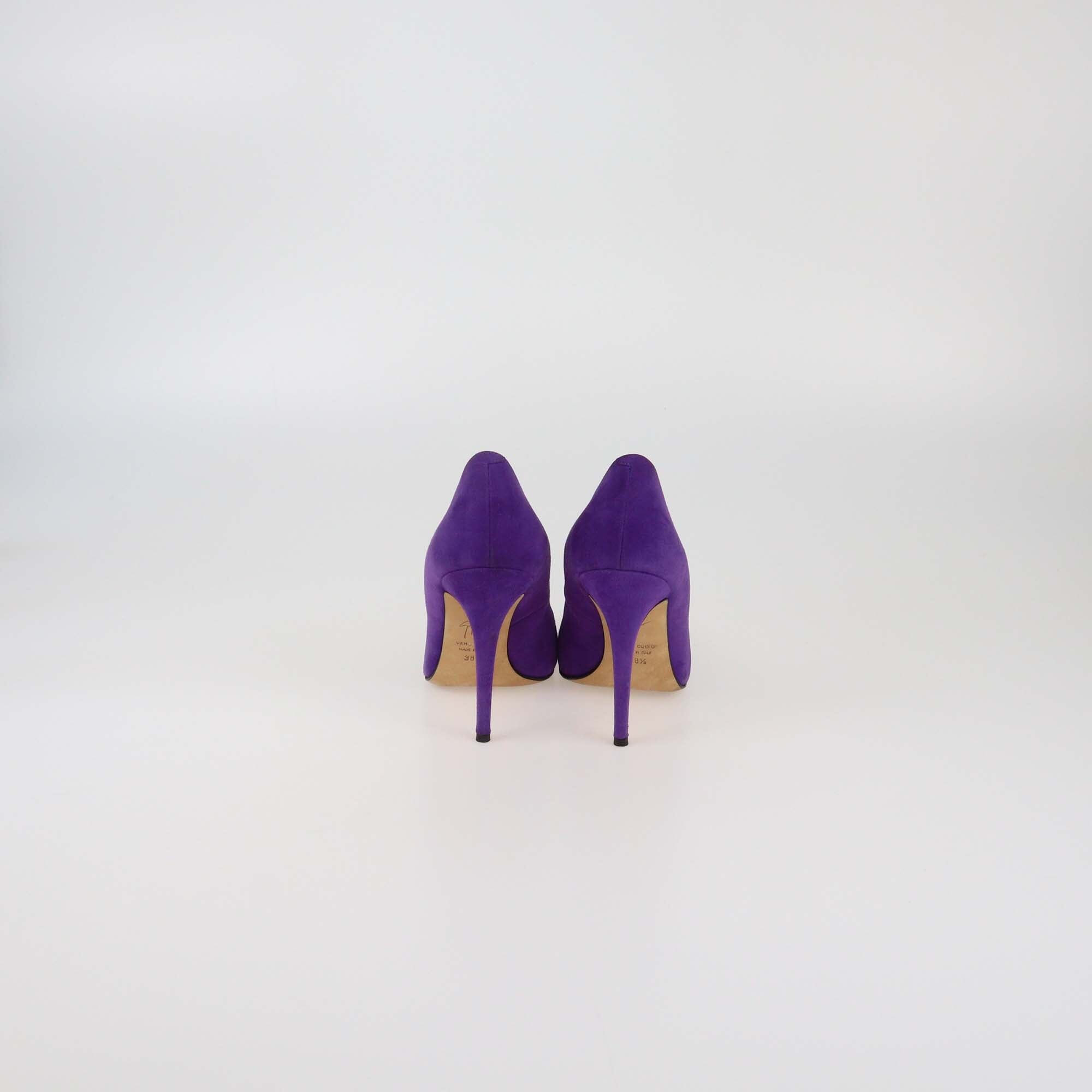 Giuseppe Zanotti Purple Pointed Toe Pumps Womens Guiseppe Zanotti