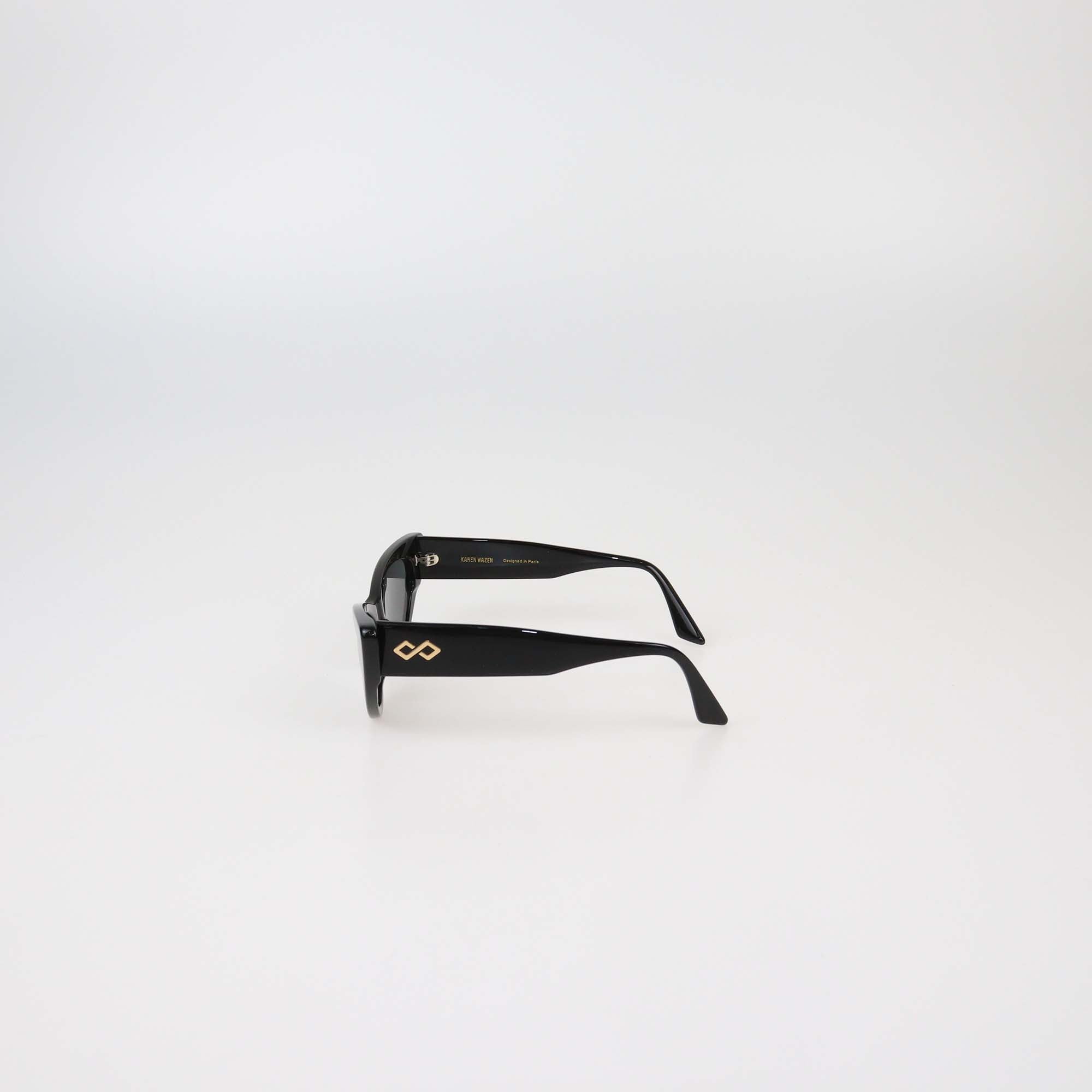 Karen Wazen Black Sienna Cat Eye Sunglasses