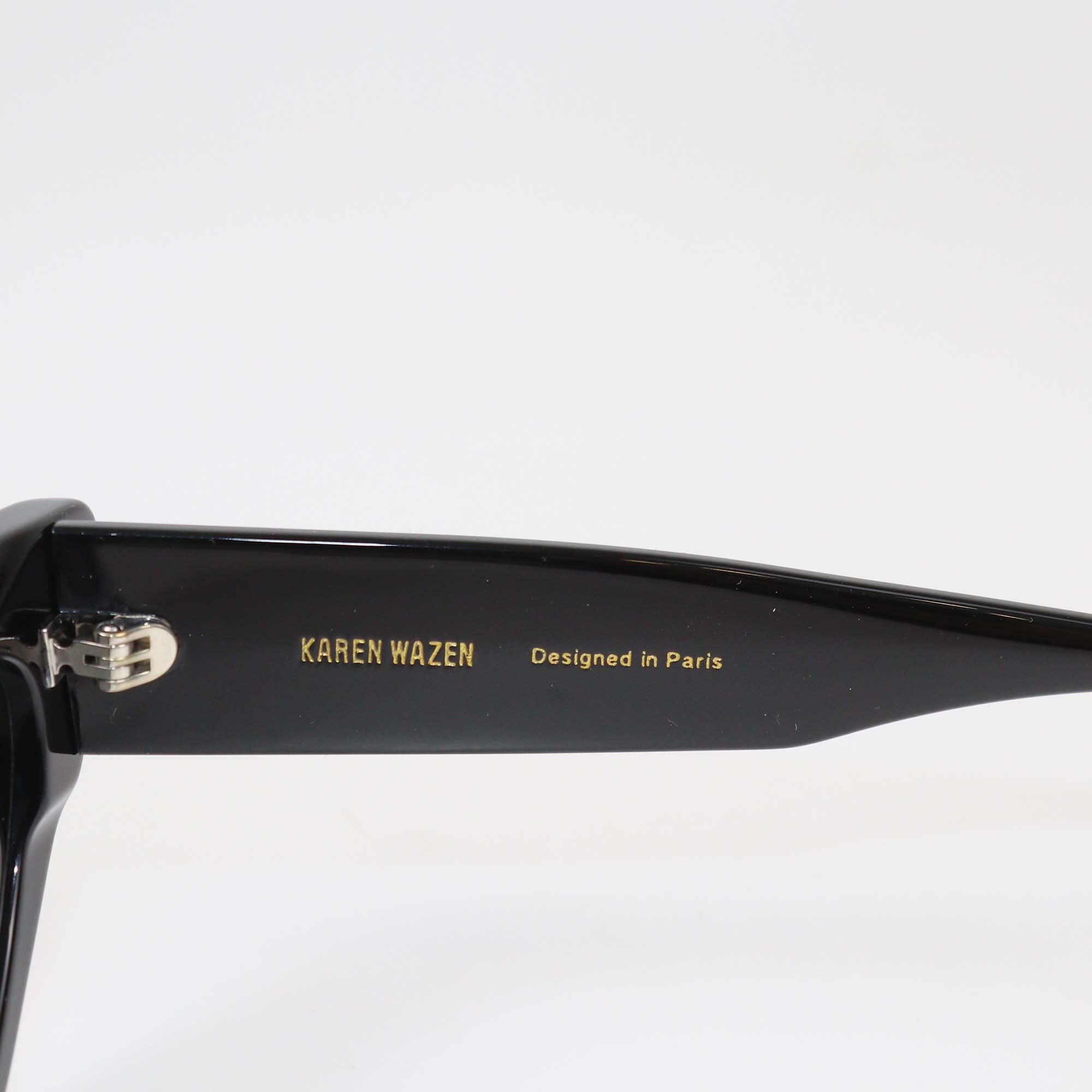 Karen Wazen Black Sienna Cat Eye Sunglasses