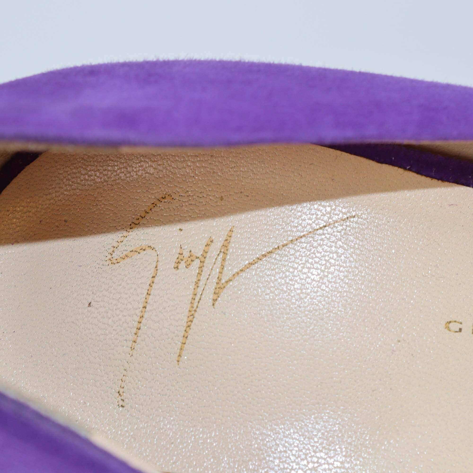 Giuseppe Zanotti Purple Pointed Toe Pumps Womens Guiseppe Zanotti