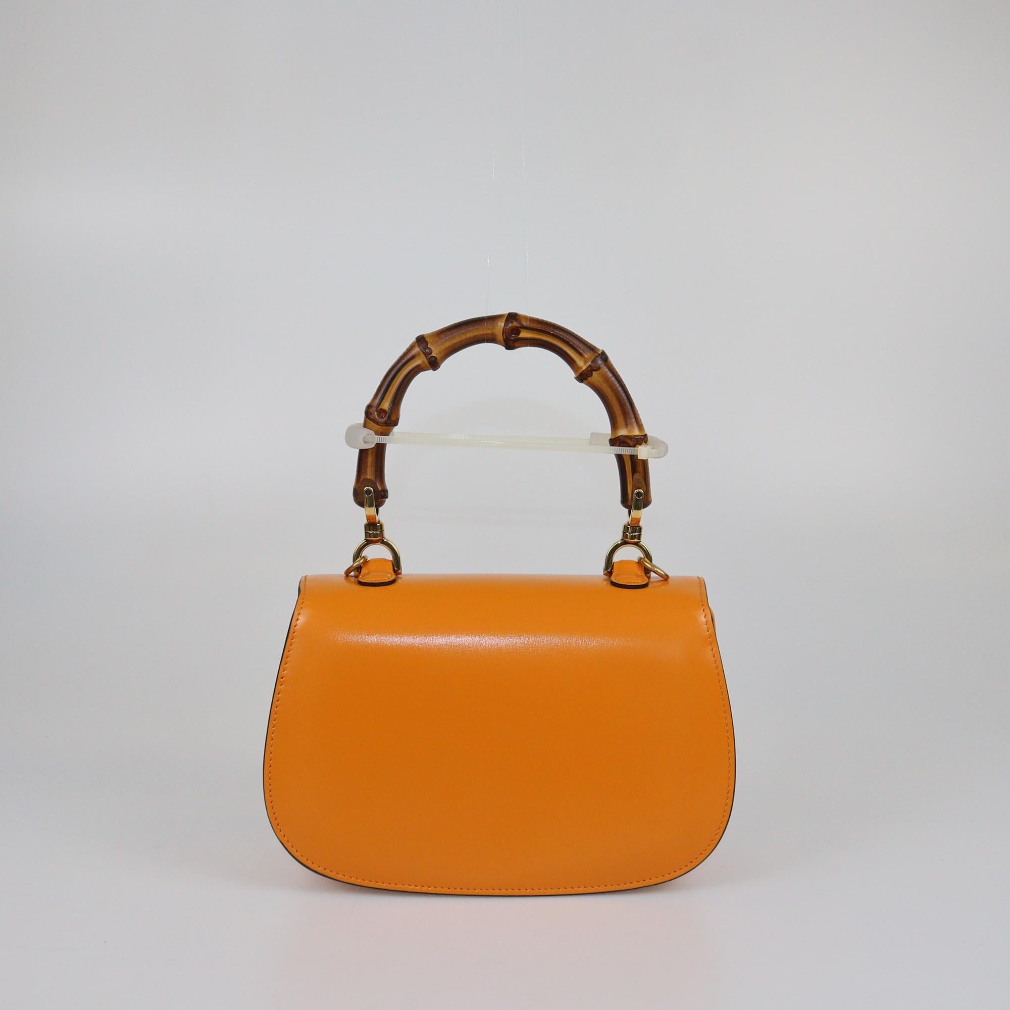 Gucci Tan Small Bamboo 1947 Top Handle Bag Womens Gucci