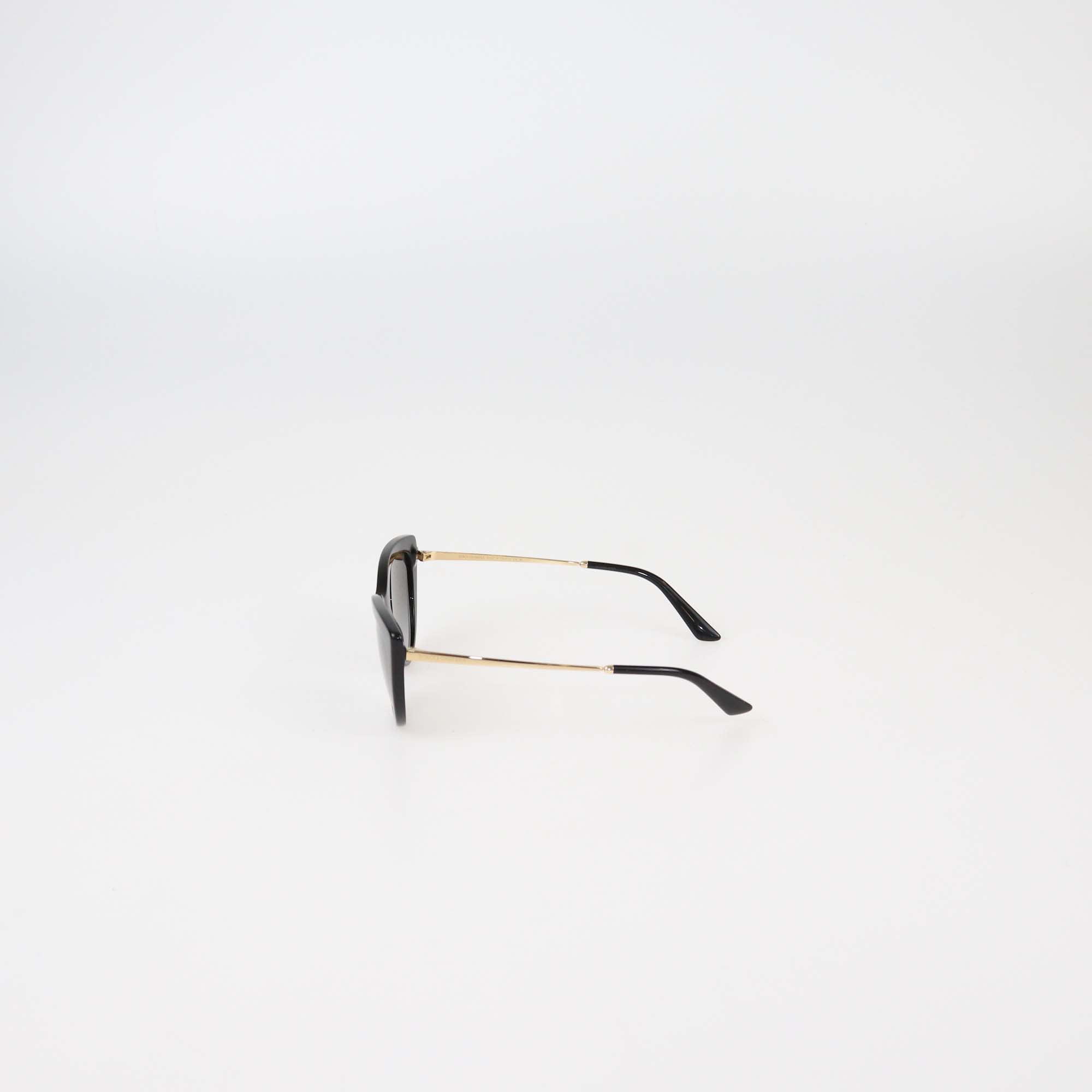 Dolce & Gabbana Black/Gold Gradient Cat-Eye Sunglasses