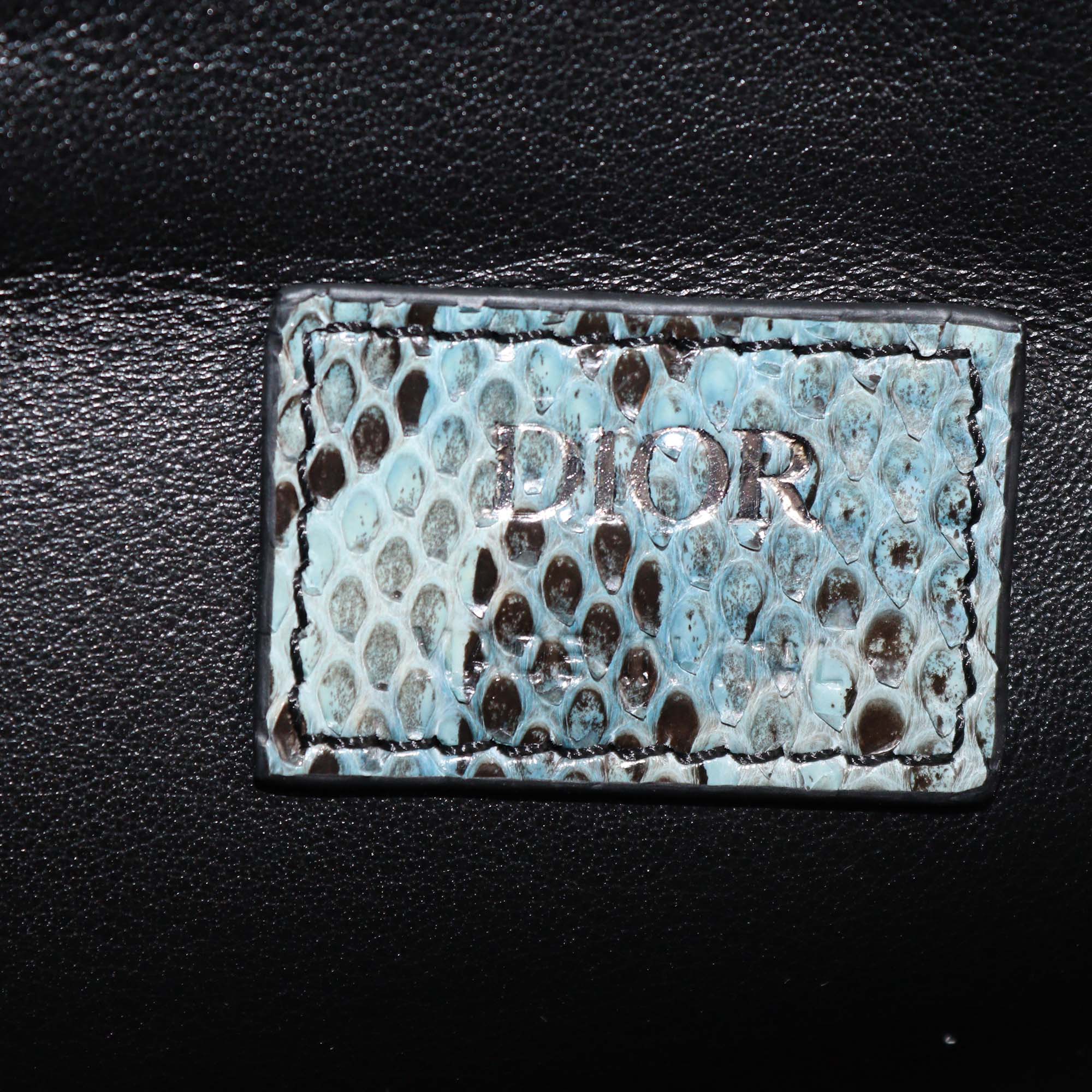 Dior Homme Blue Python Saddle Bag