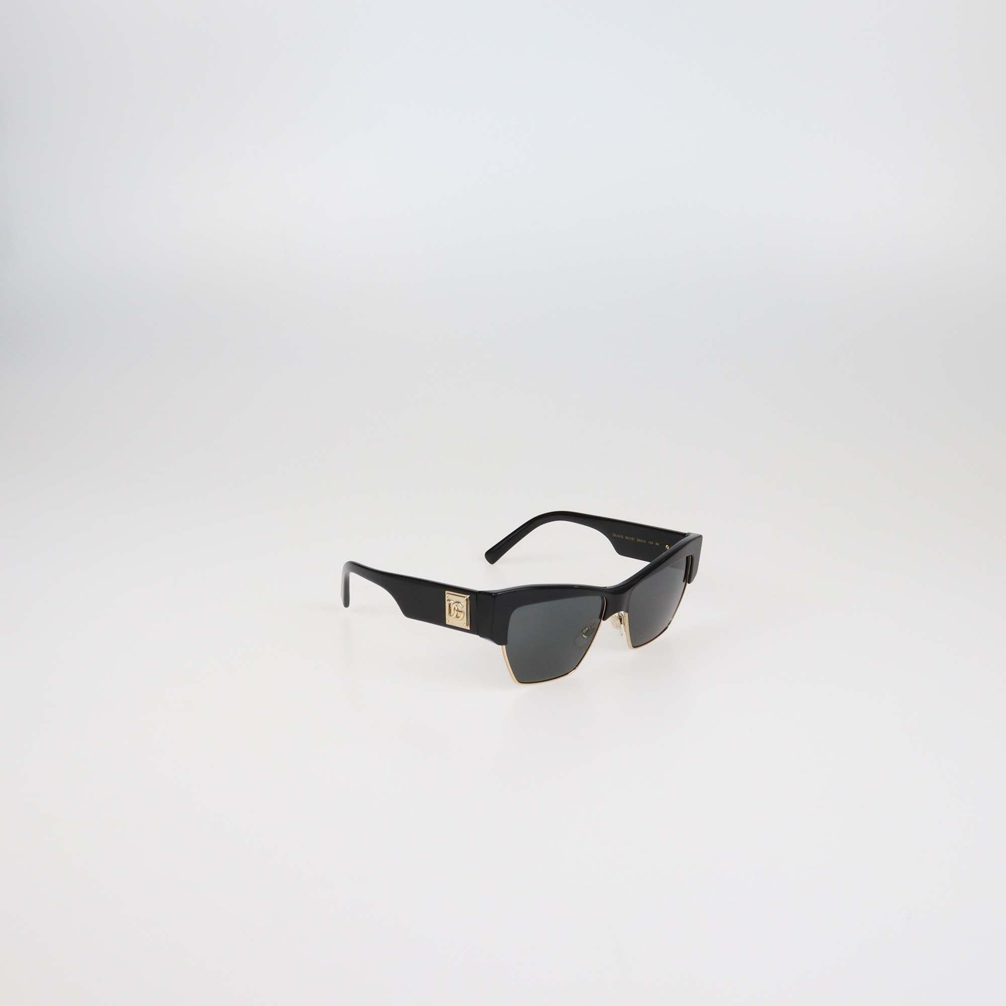 Dolce & Gabbana Black Acetate Cat Eye Sunglasses