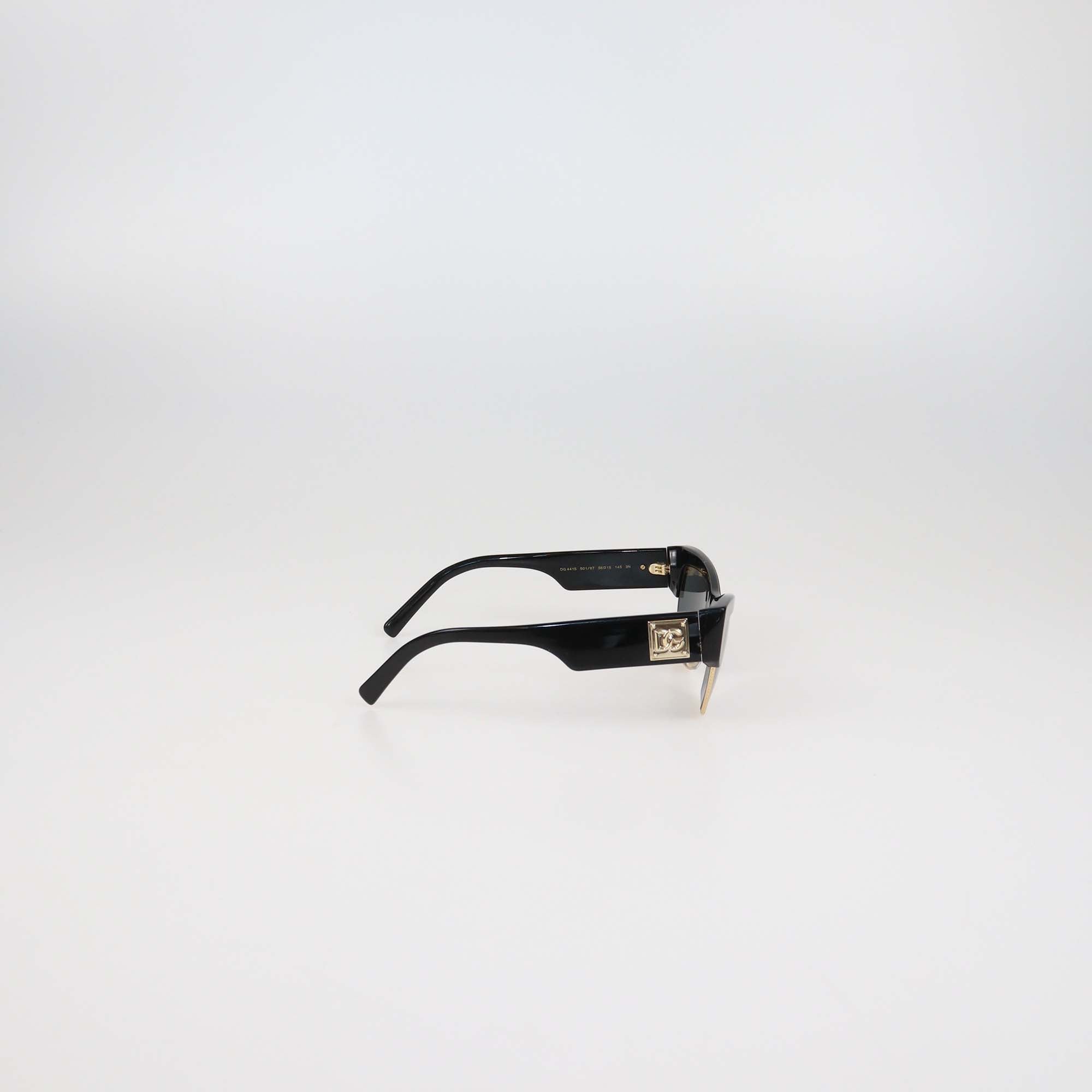 Dolce & Gabbana Black Acetate Cat Eye Sunglasses