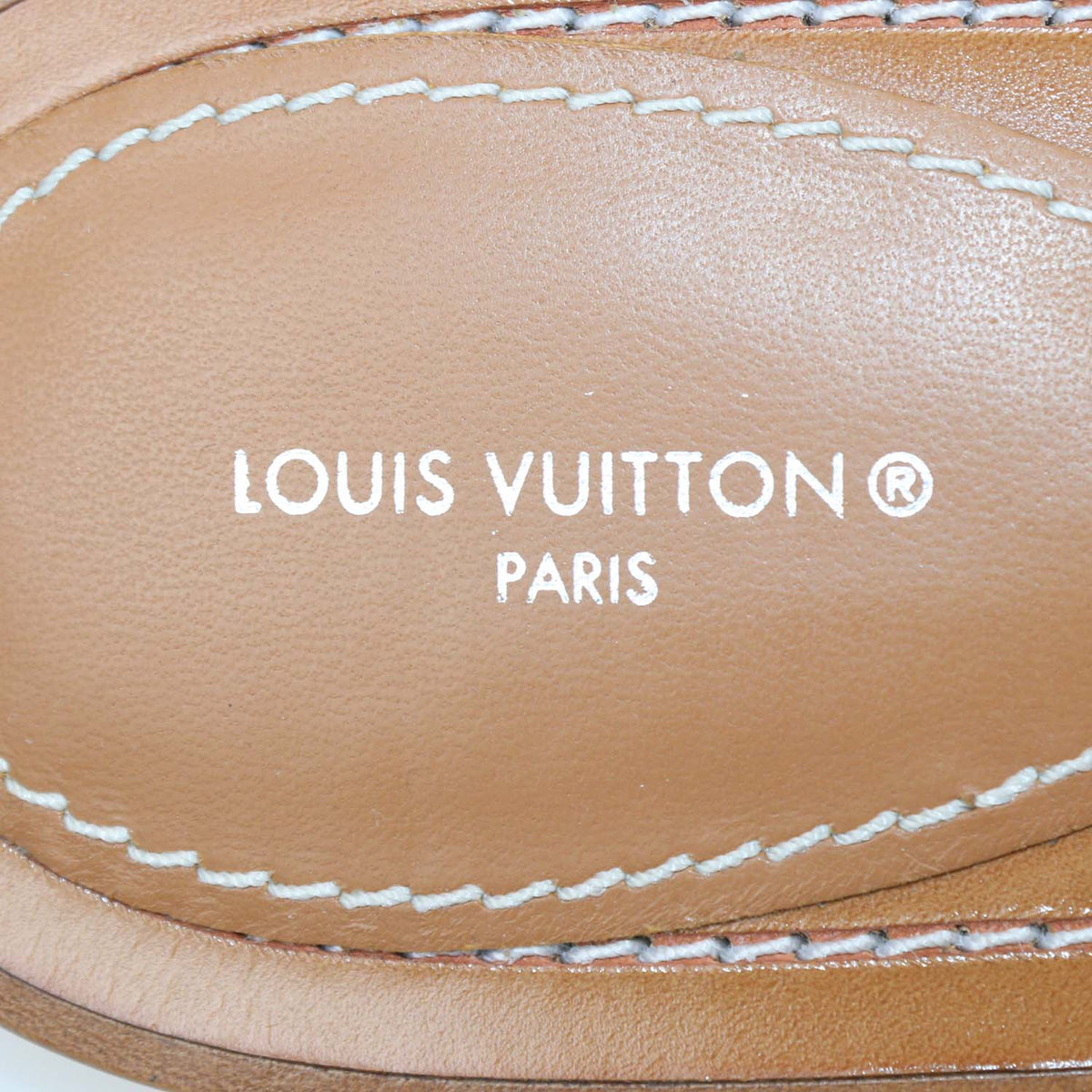 Louis Vuitton Brown Leather Lock It Flat Sandals