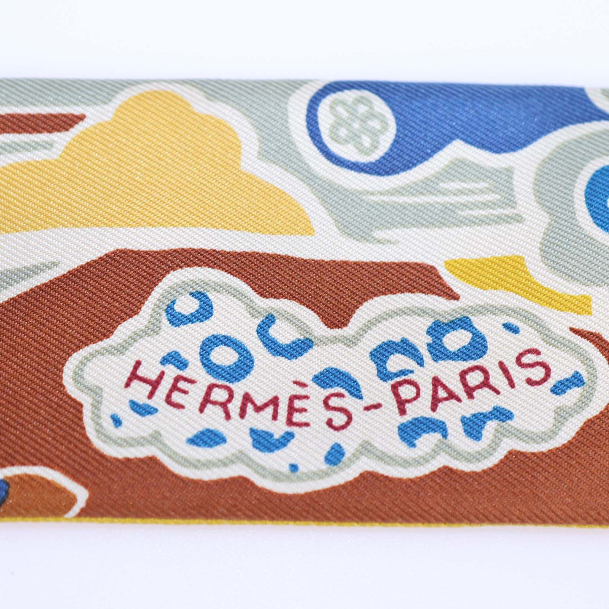 Hermes Multicolor Silk Bingata Twilly Scarf