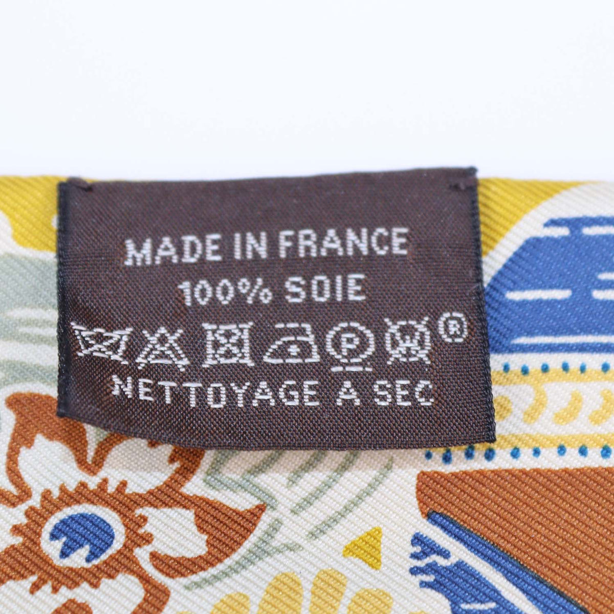 Hermes Multicolor Silk Bingata Twilly Scarf