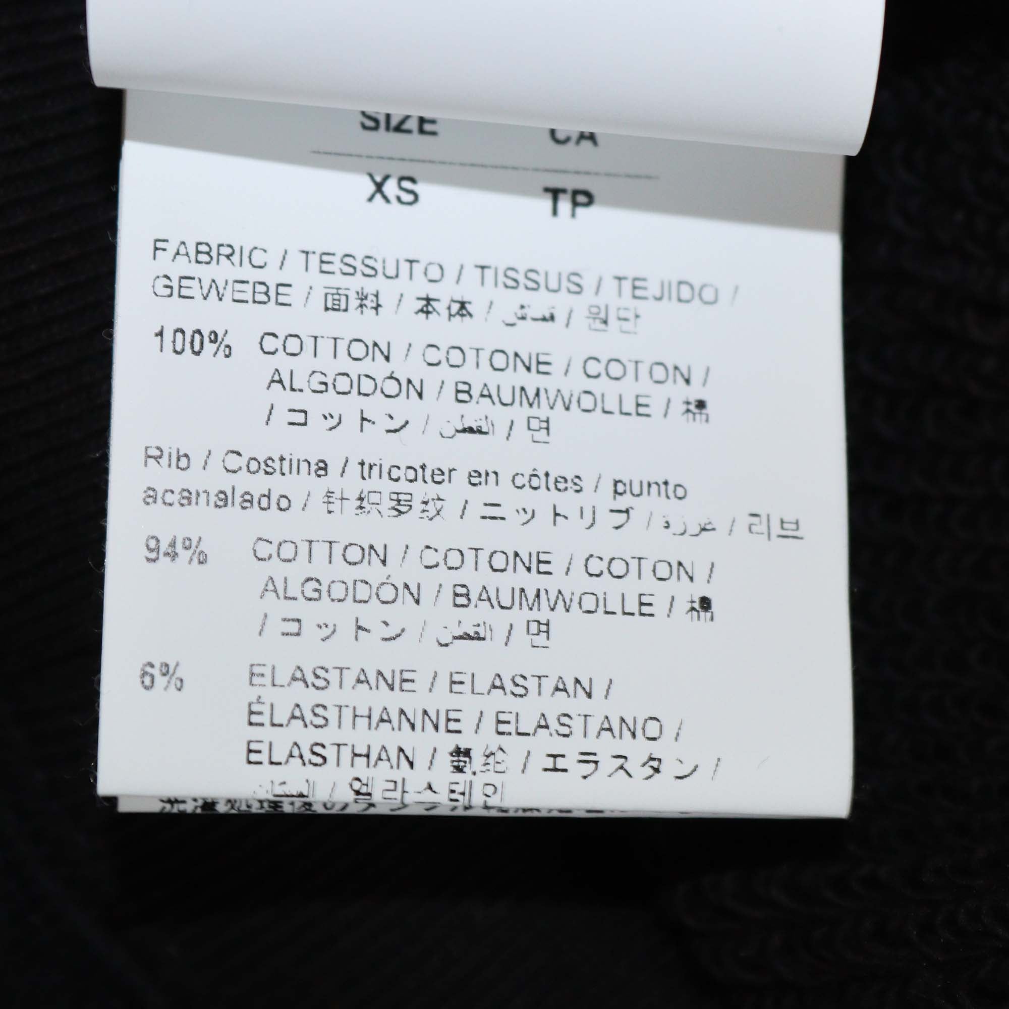 Off-White Black Floral Print Leaf Cotton Long Sleeve Sweatshirt