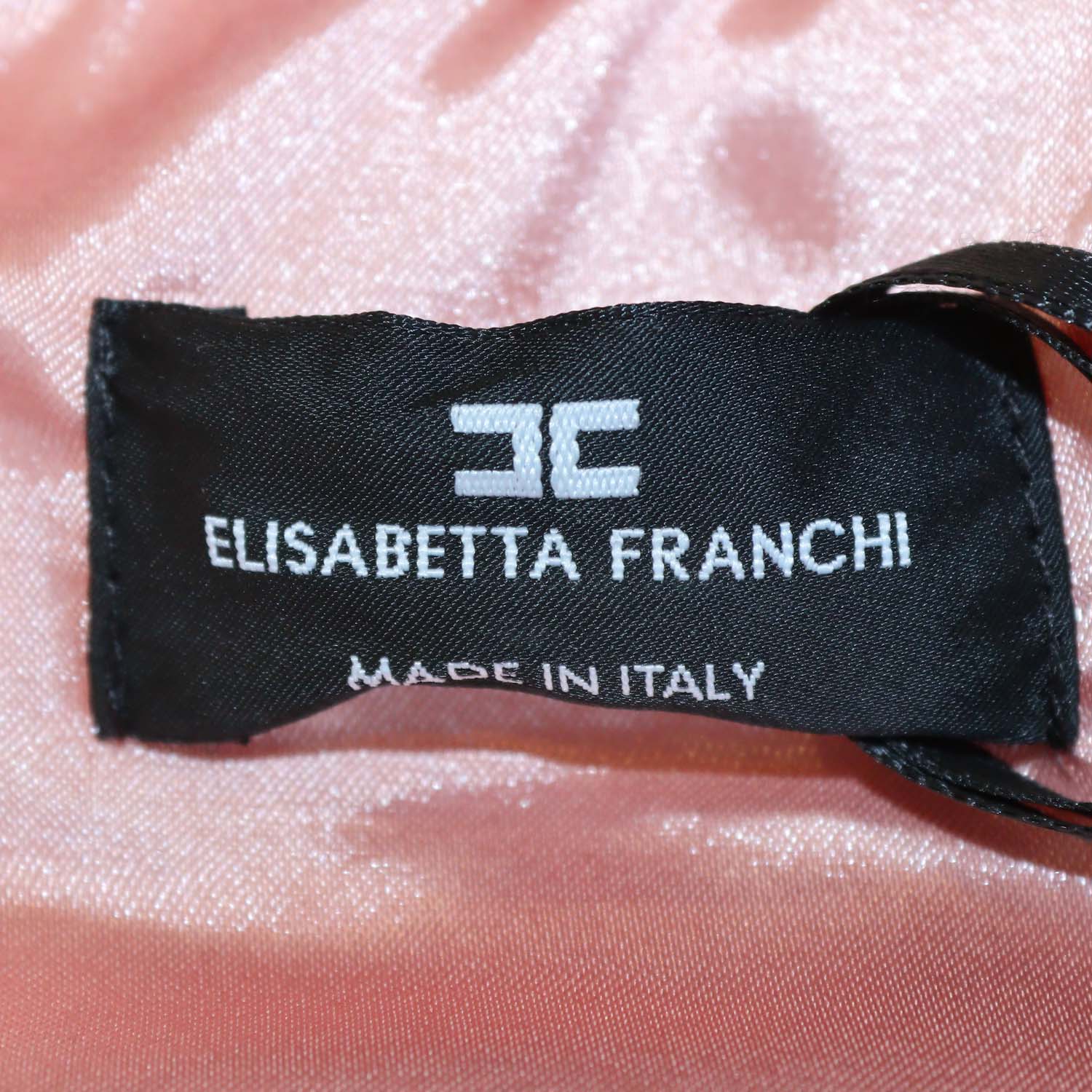 Elisabetta Franchi Pink Crepe Belt Sleeveless Dress