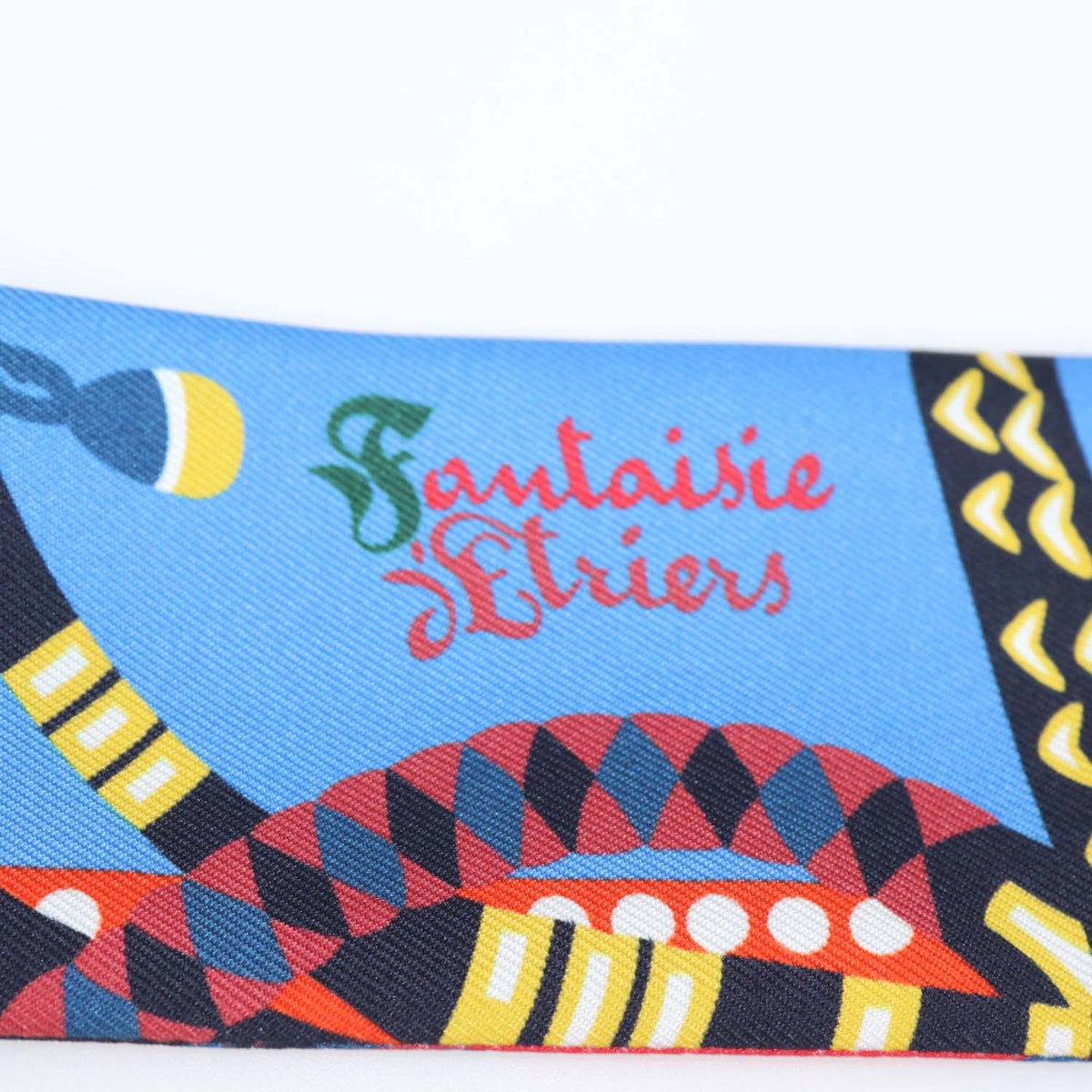 Hermes Multicolor Silk Fantaisie d'Etriers Twilly Scarf