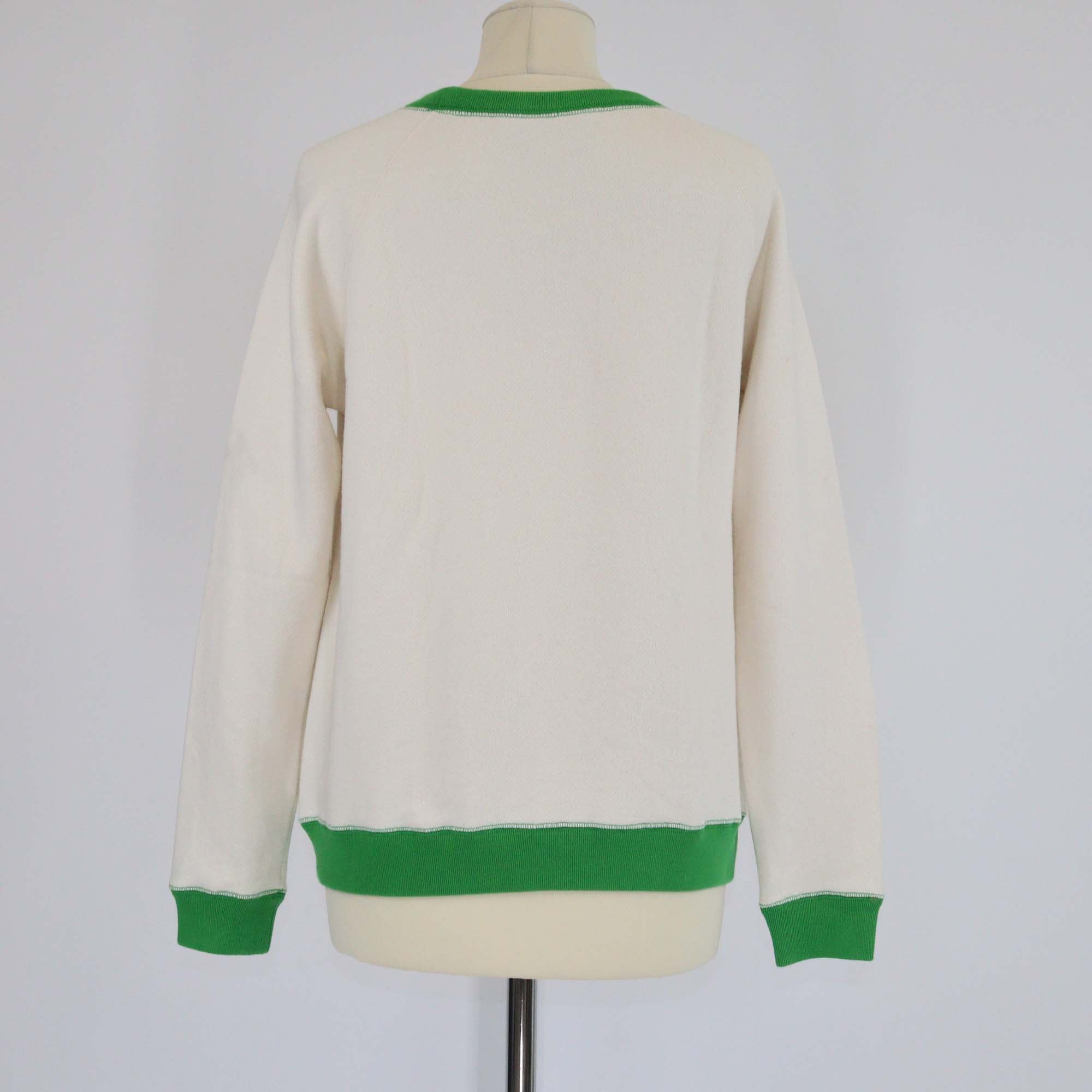 Gucci Tri Color Cotton Sequined Logo Long Sleeve Sweatshirt