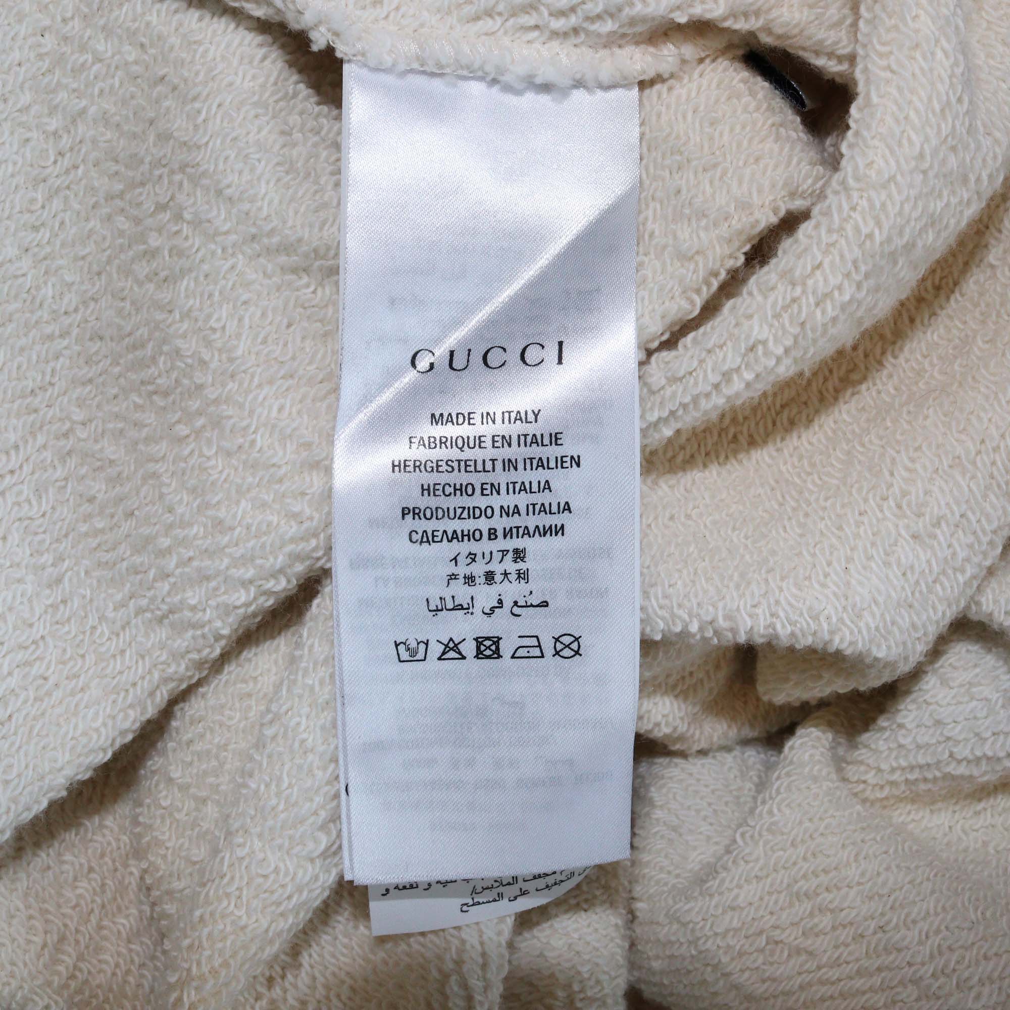Gucci Tri Color Cotton Sequined Logo Long Sleeve Sweatshirt