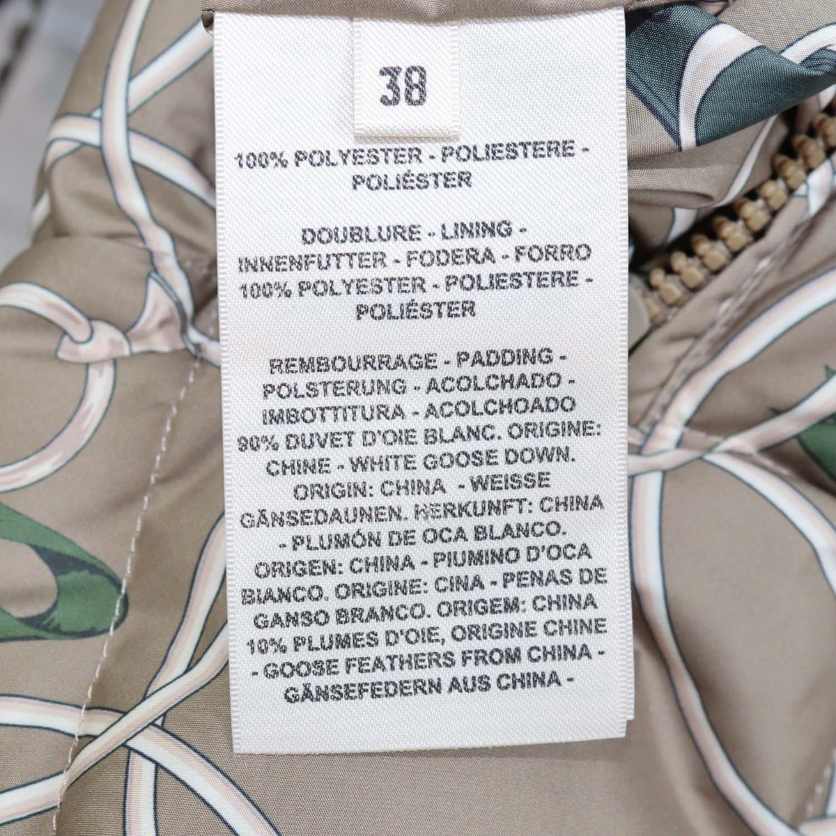 Hermes Vert Gobi Polyester La Promenade du Matin Remix Reversible Puffer Down Coat