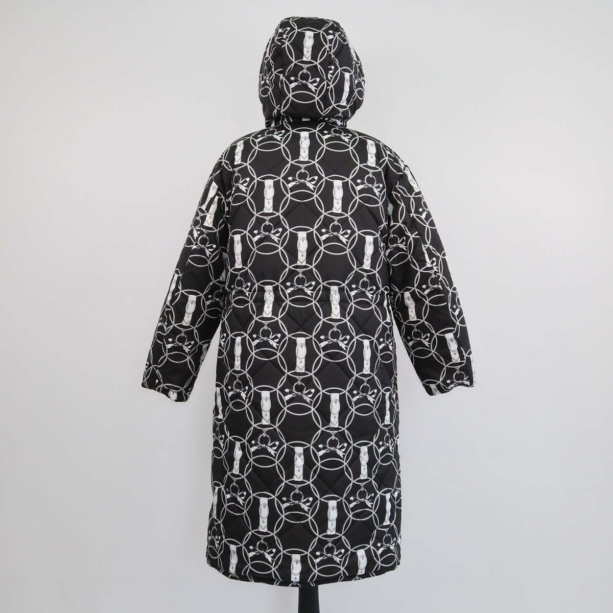Hermes Black Polyester La Promenade du Matin Remix Reversible Puffer Down Coat