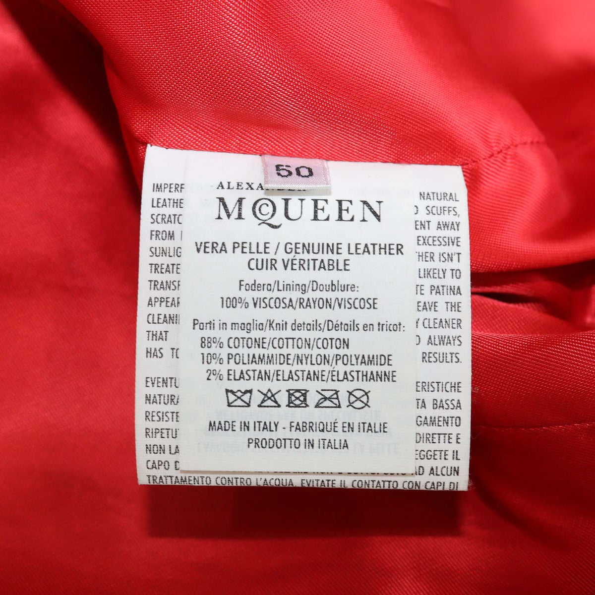 Alexander McQueen Black Leather and Nubuck Biker jacket