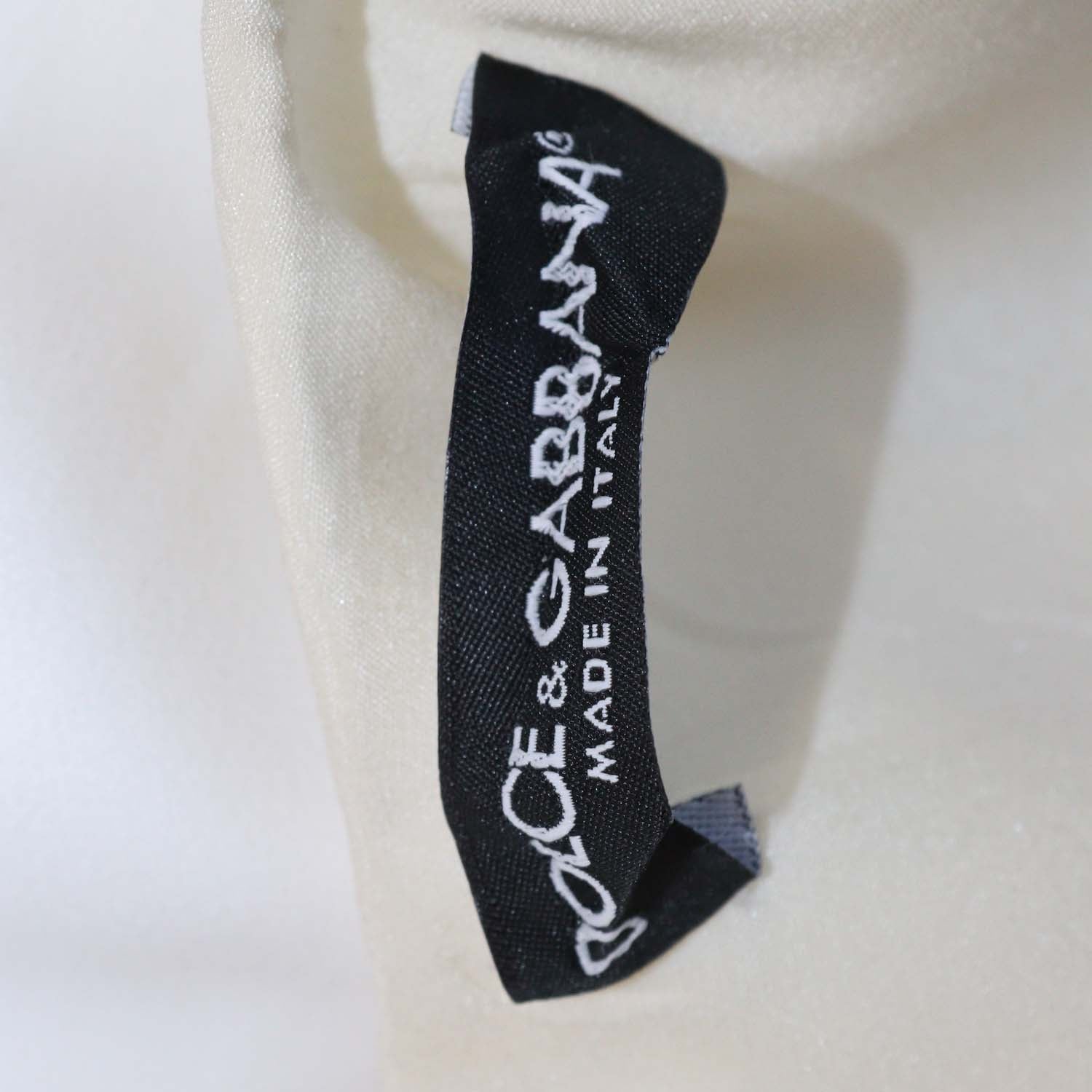 Dolce & Gabbana Off White Blend Viscose Hydrangae Embellished Midi Dress