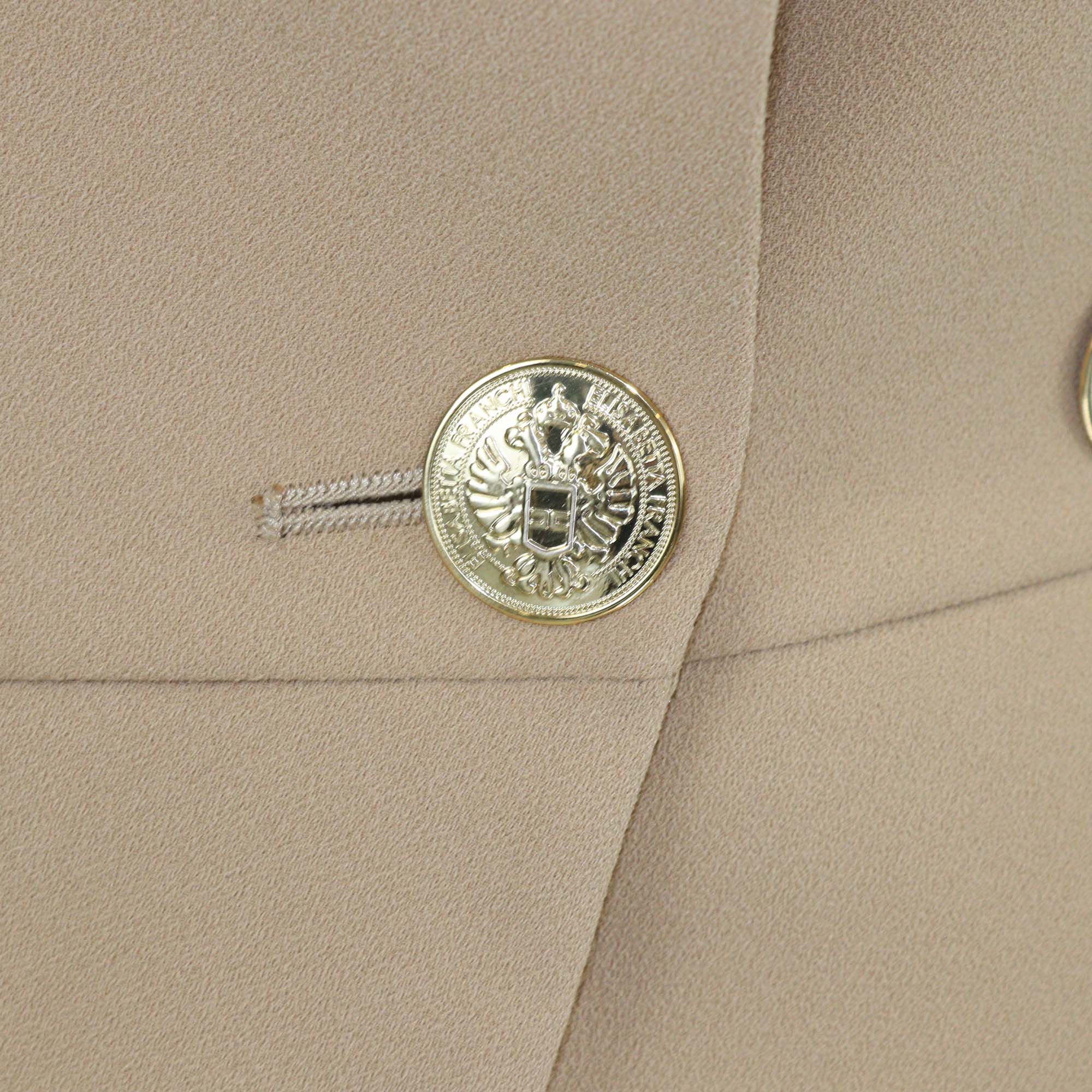 Elisabetta Franchi Beige Double Breasted Blazer