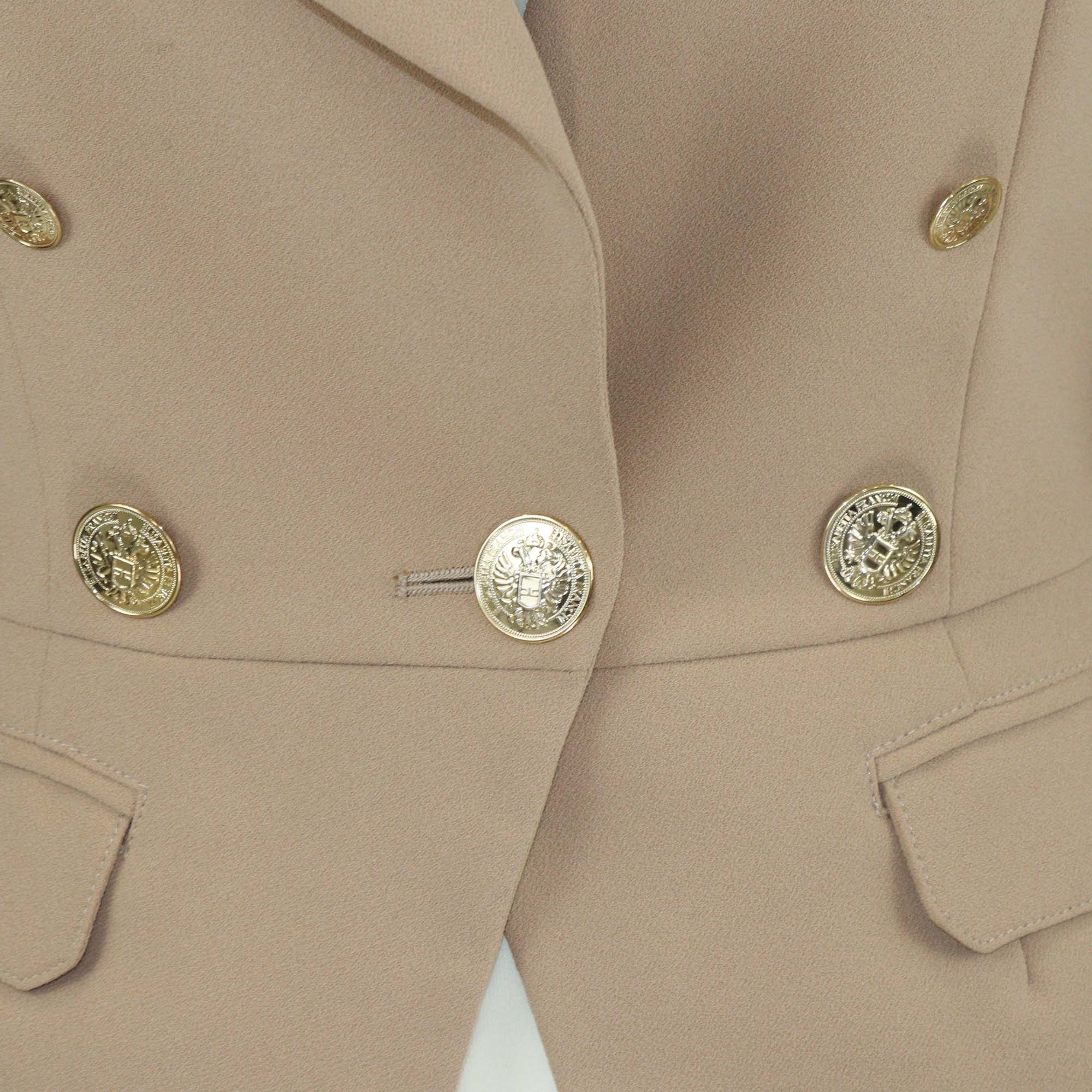 Elisabetta Franchi Beige Double Breasted Blazer