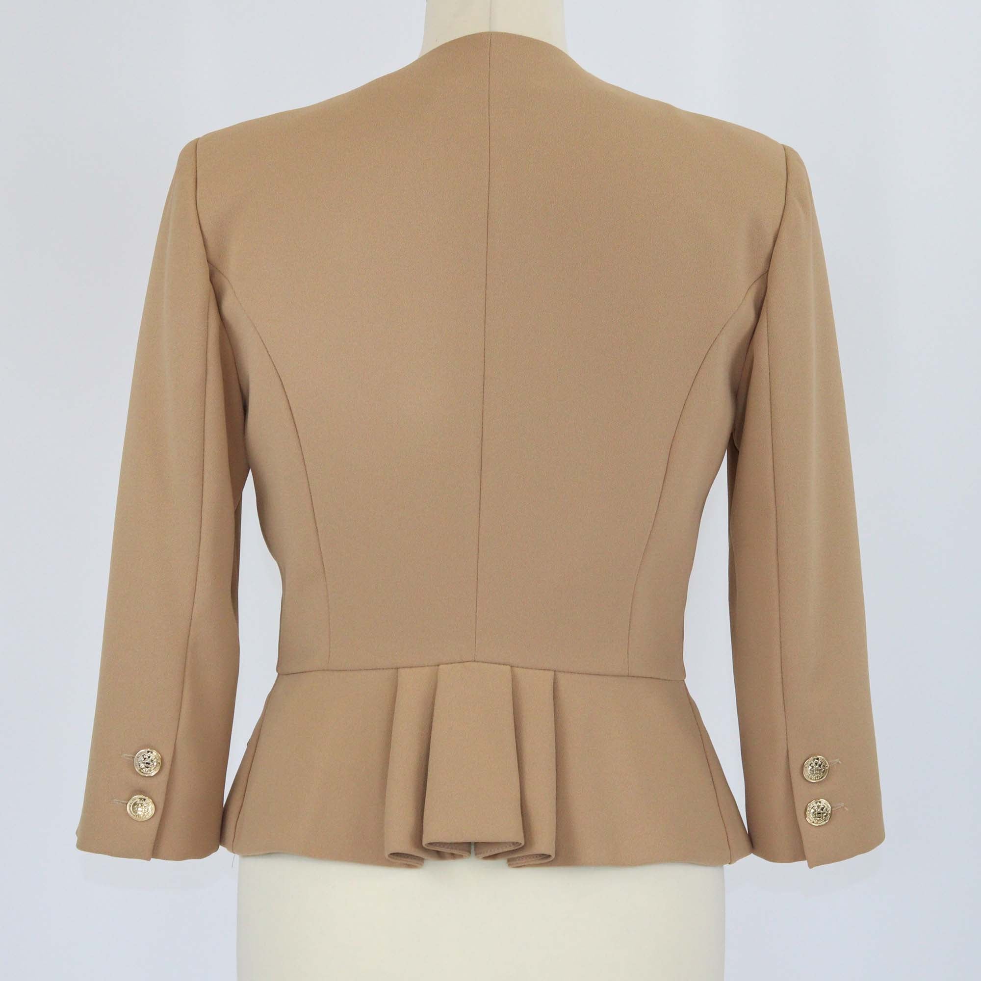 Elisabetta Franchi Beige Double Breasted Blazer