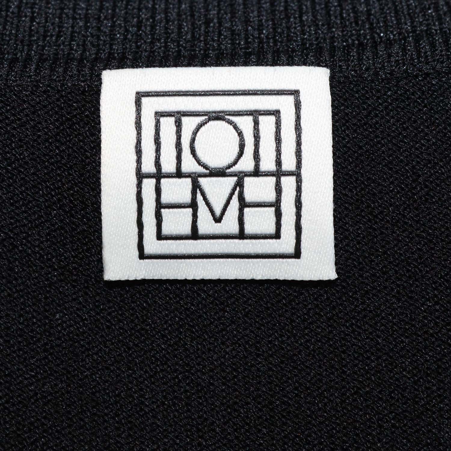 Toteme Black Blend Viscose Knitted Polo Shirt Beach Dress