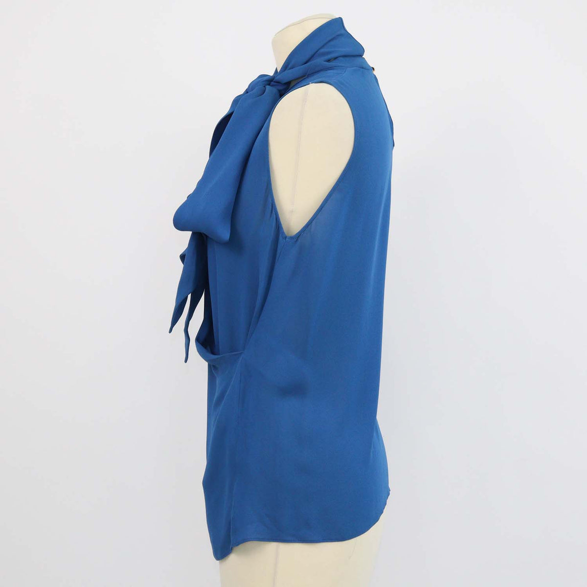 Emilio Pucci Blue Silk Asymmetrical Top