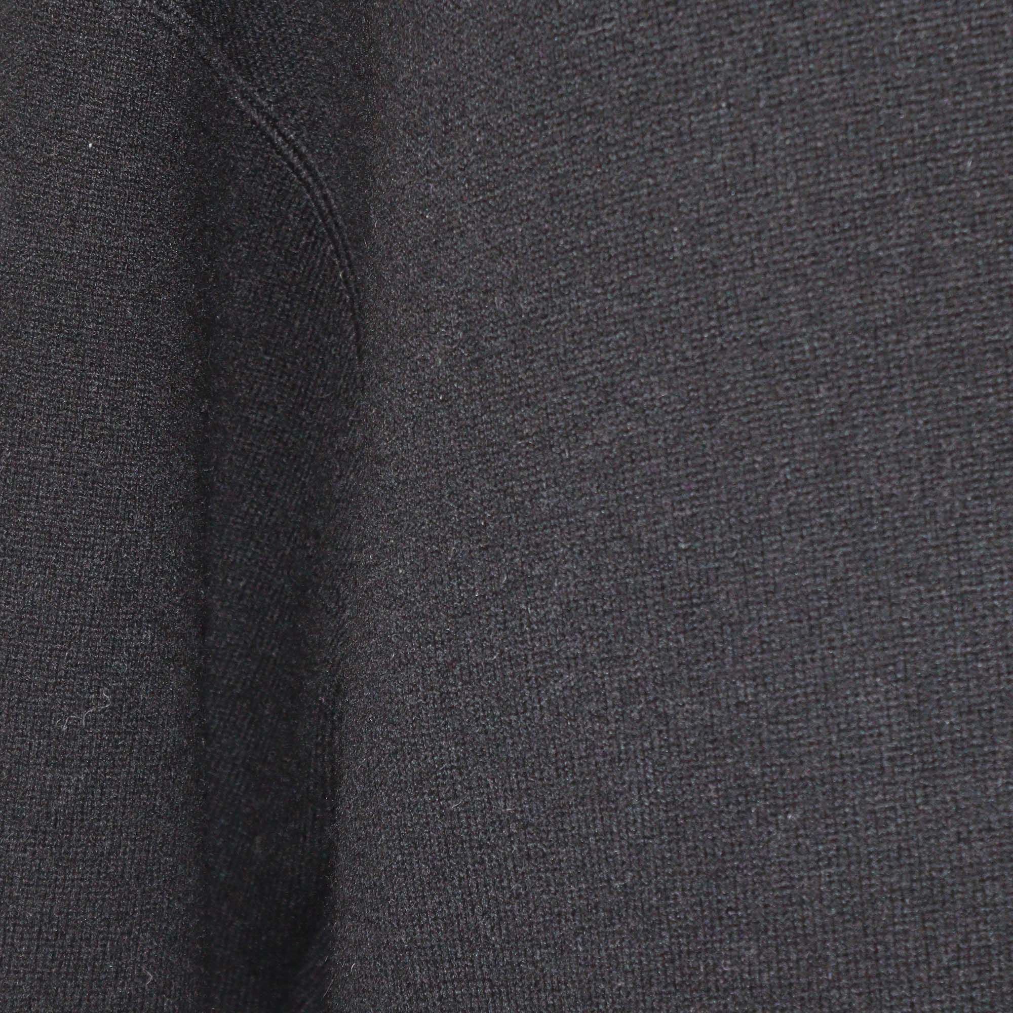 Christian Dior Black Cashmere Blend J'adior 8 Hooded Sweater