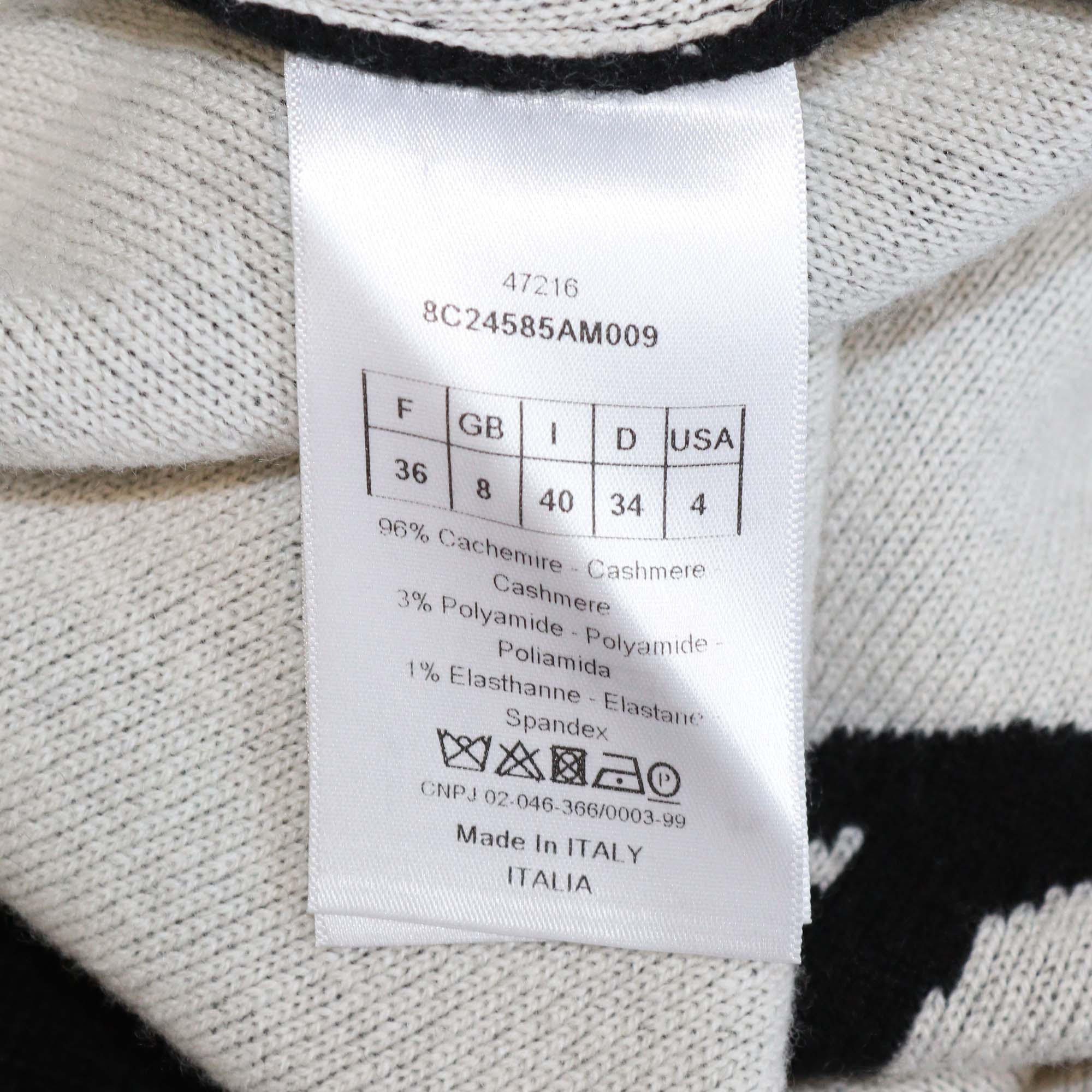 Christian Dior Black Cashmere Blend J'adior 8 Hooded Sweater