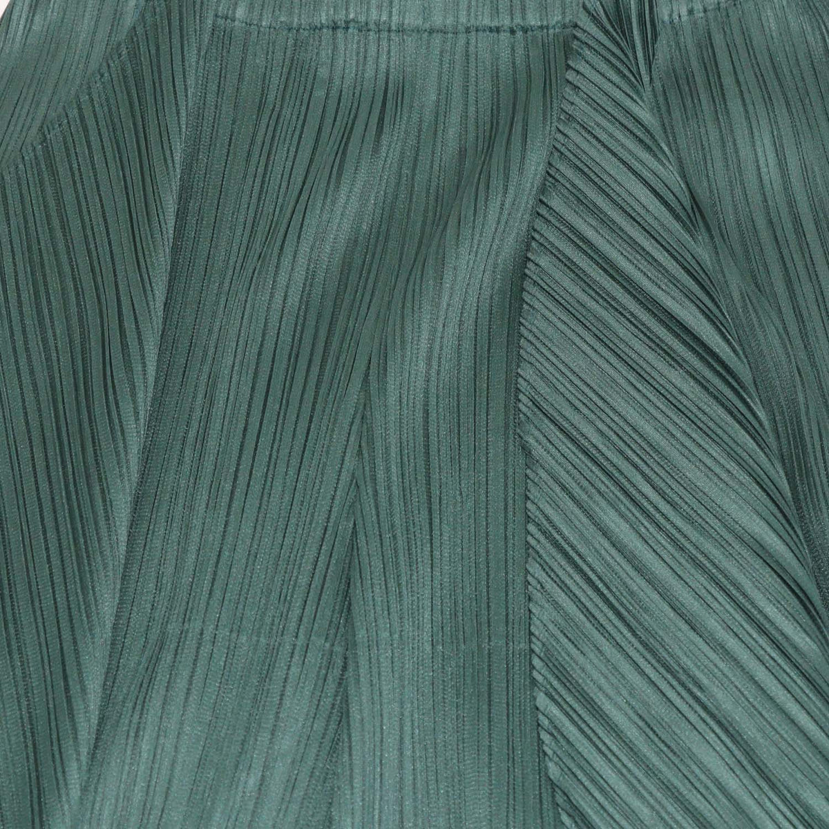 Pleats Please by Issey Miyake Green Polyester Pleated Leaf Pants