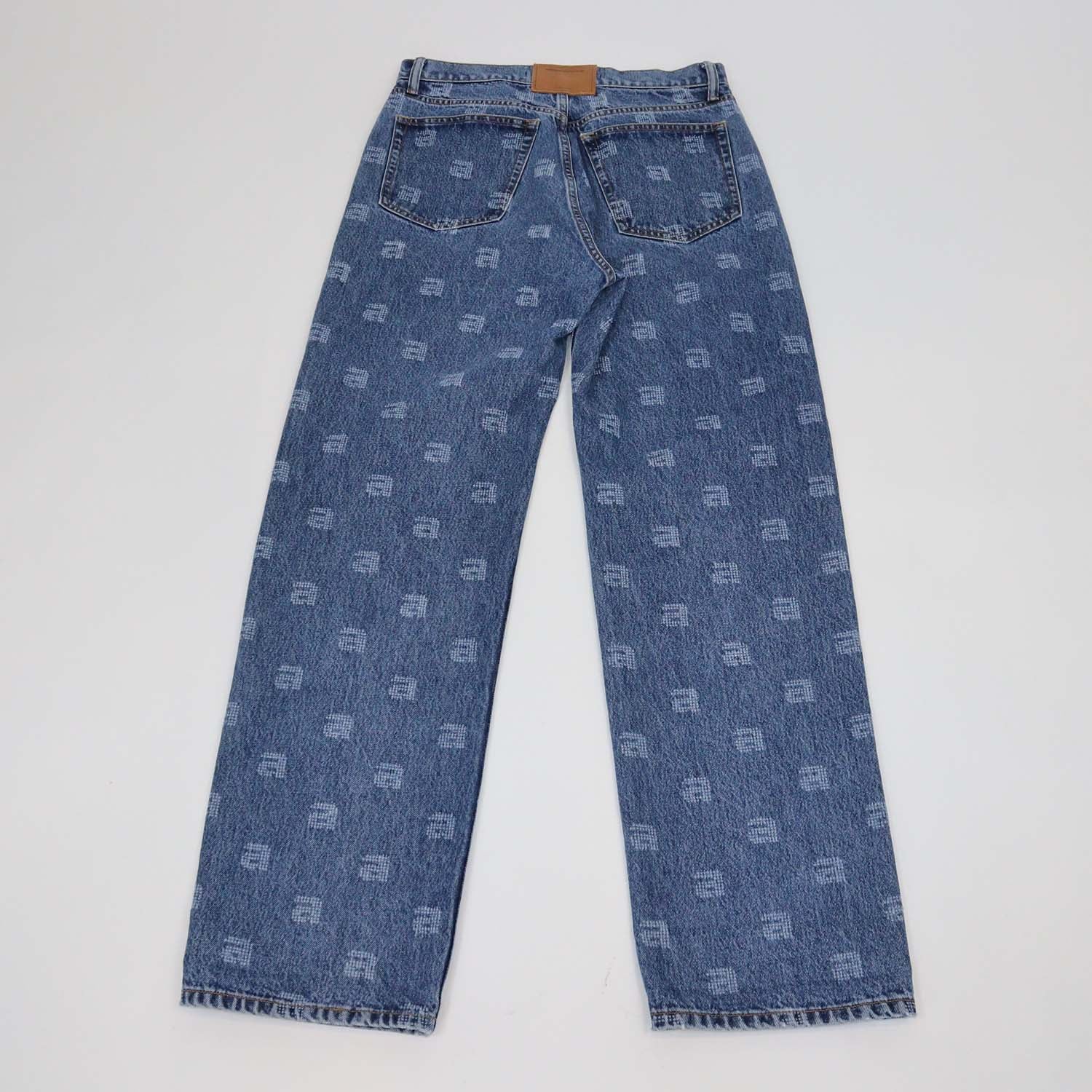Alexander Wang Blue Denim EZ Relaxed Straight Fit Pants