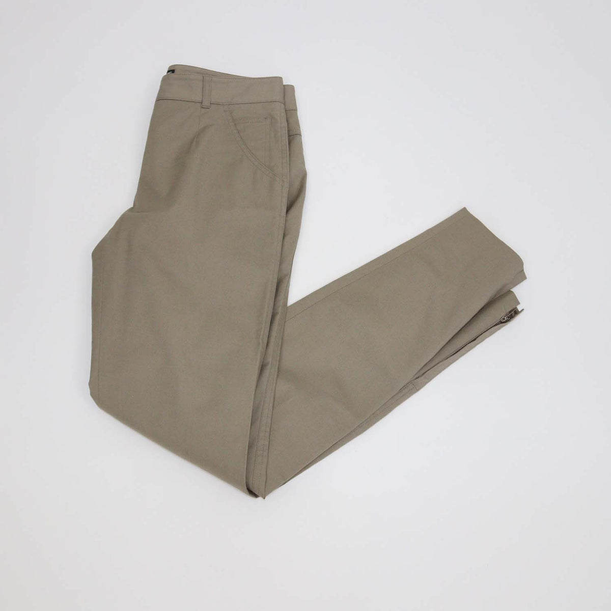 Dolce & Gabbana Khaki Cotton Slim Fit Pants