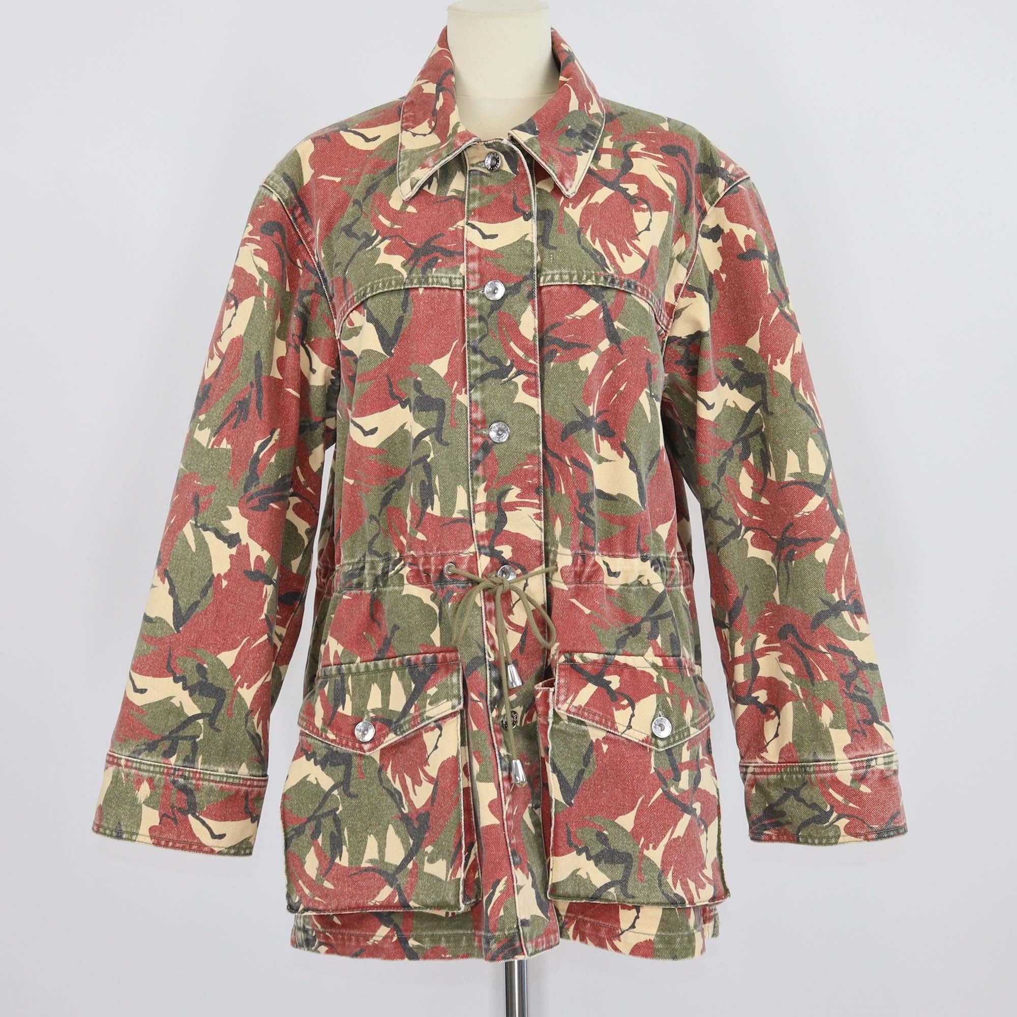 Rabanna Multicolor Camo Print Cotton Denim Jacket