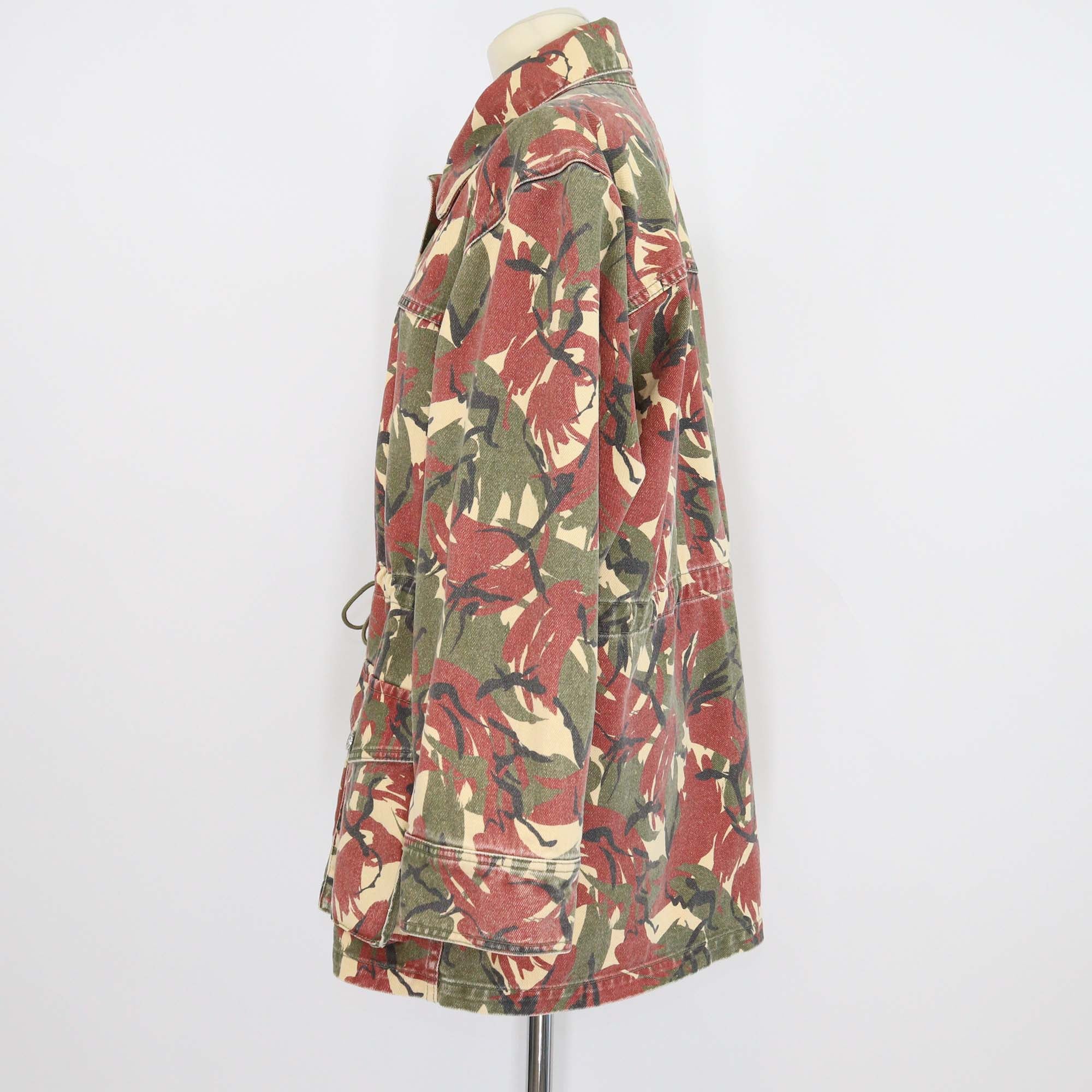 Rabanna Multicolor Camo Print Cotton Denim Jacket
