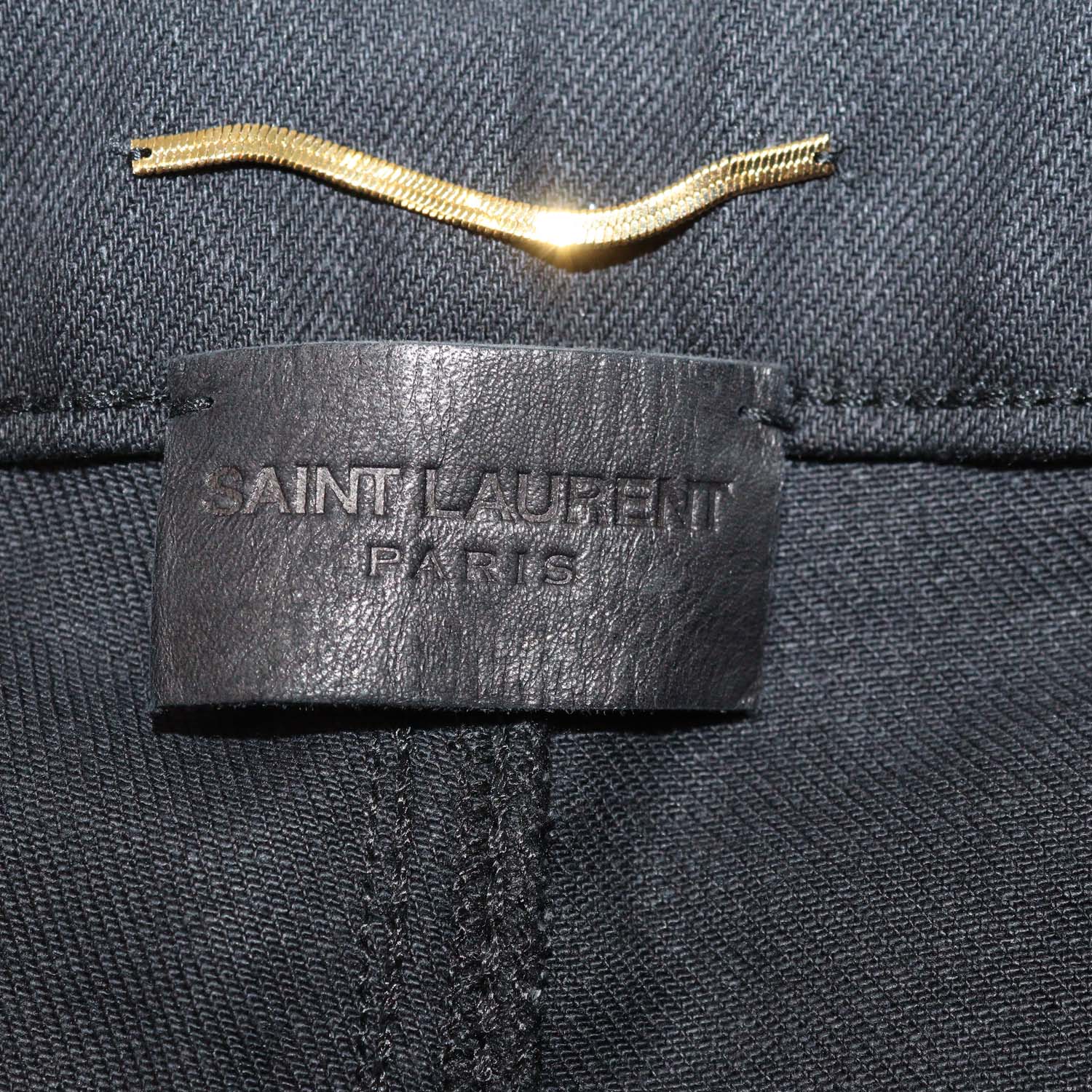 Saint Laurent Black Cotton Straight Leg Jeans
