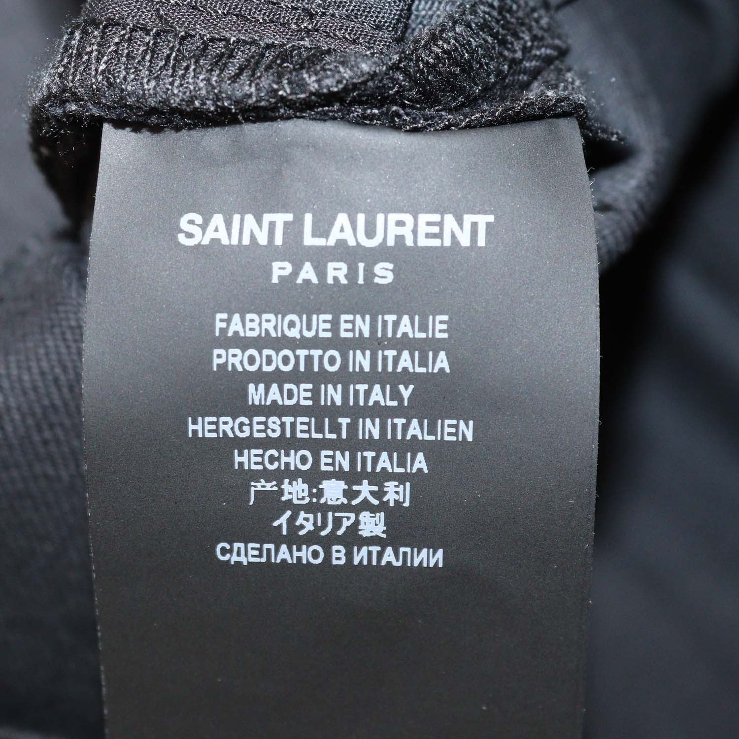Saint Laurent Black Cotton Straight Leg Jeans