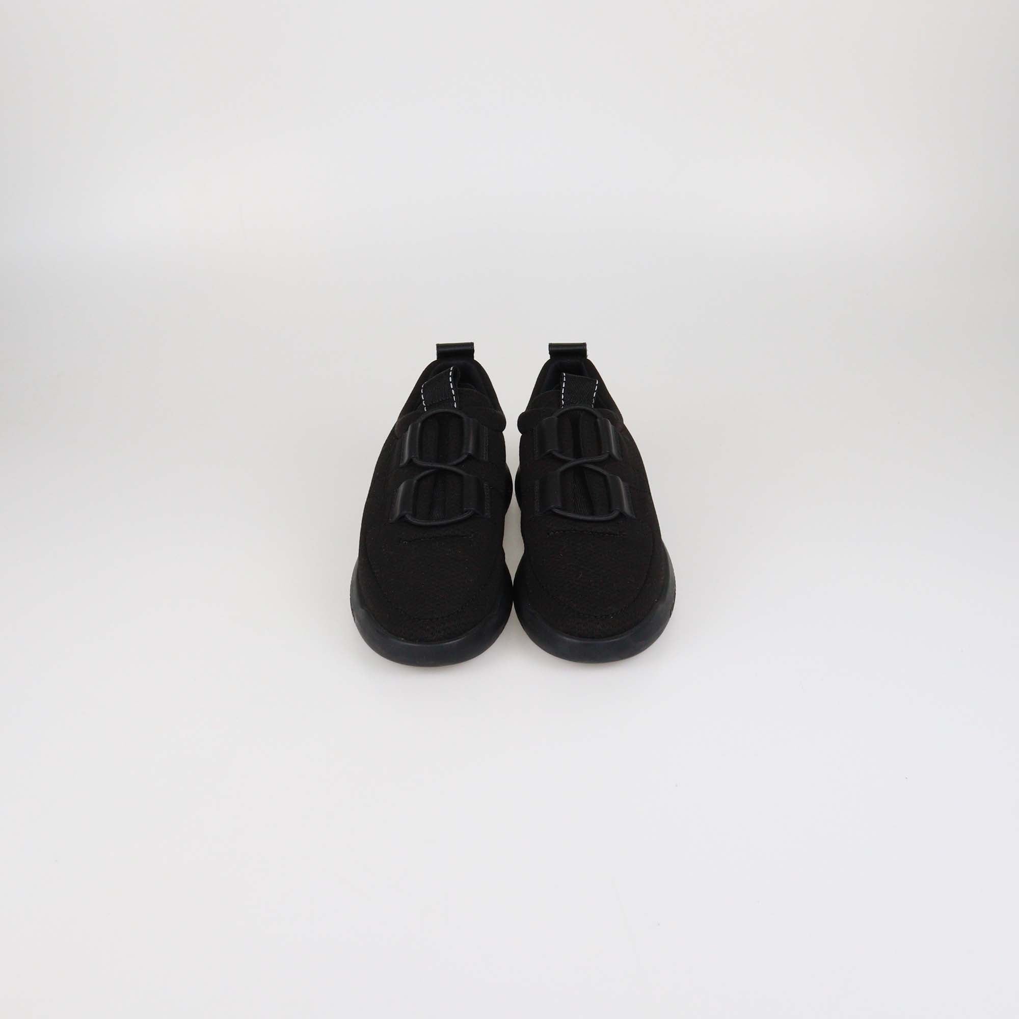 Hermes Black Mesh Technical Fabric Team Sneakers