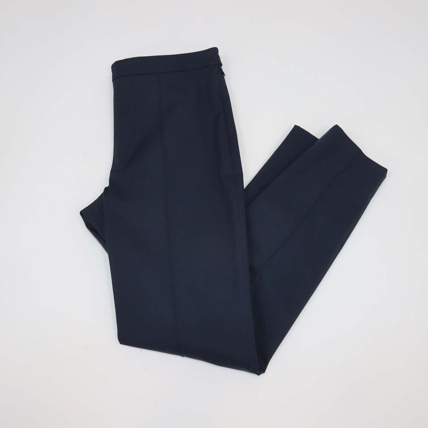 Loro Piana Navy Cotton Blend Straight Leg Trousers