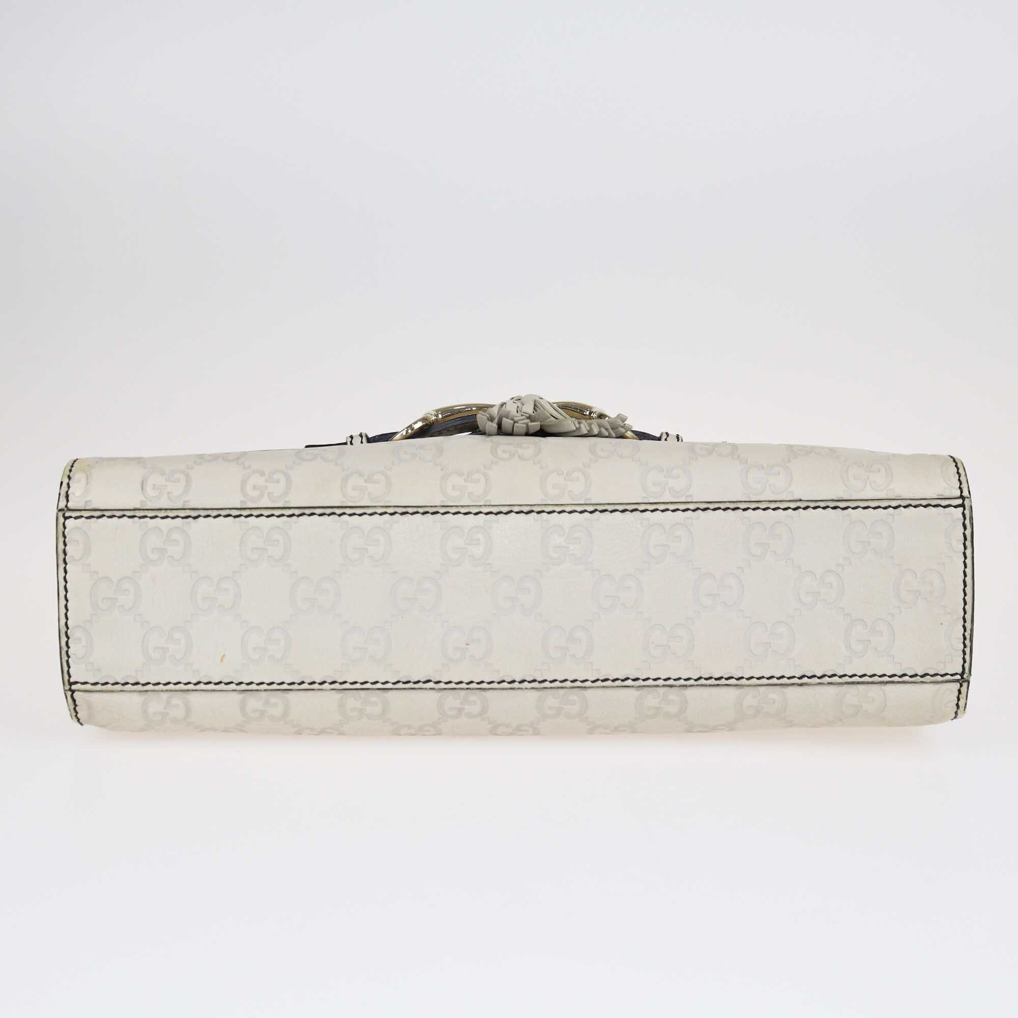Gucci Light Beige Guccissima Medium Emily Chain Shoulder Bag Bags Gucci