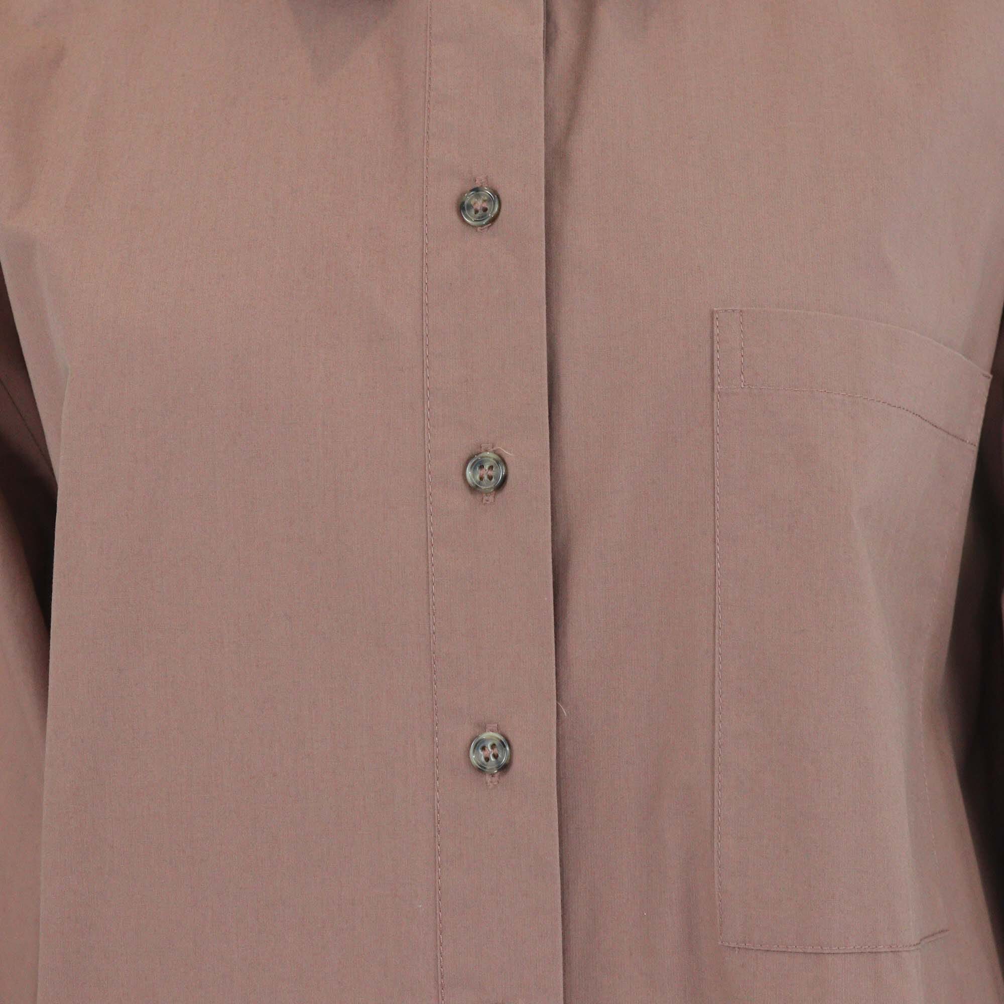 Shona Joy Chestnut Single Patch Pocket Button Front Shirt Womens Shona Joy
