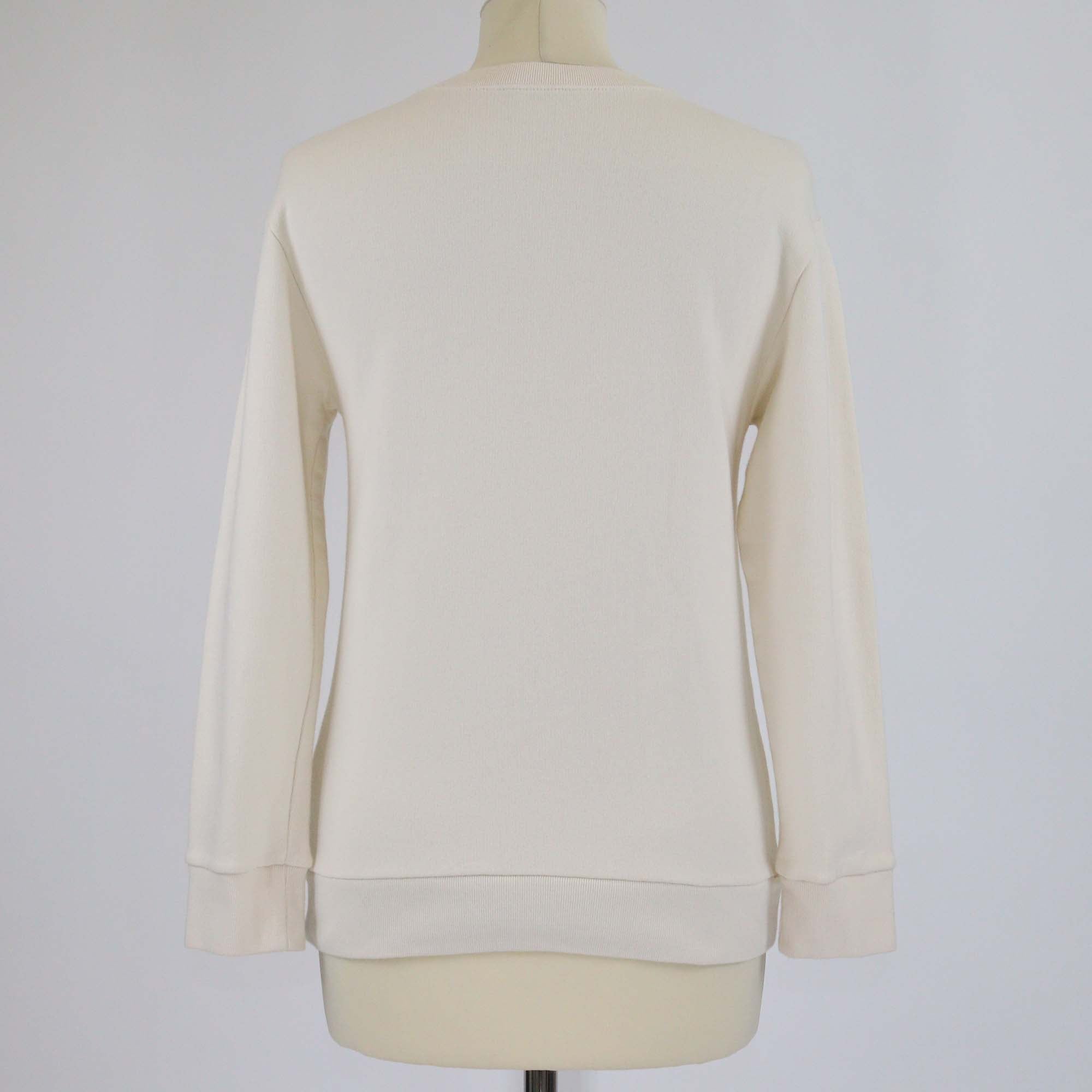 Gucci Kids Cream Cotton GG Sequined Apple Logo Print Sweatshirt