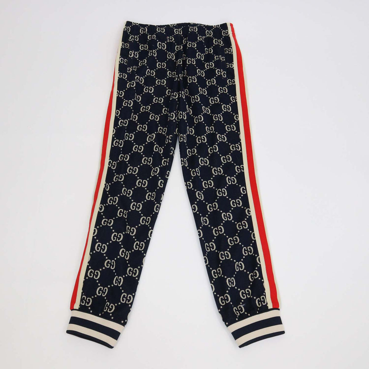 Gucci Navy Blue Cotton GG jacquard Sweatpants