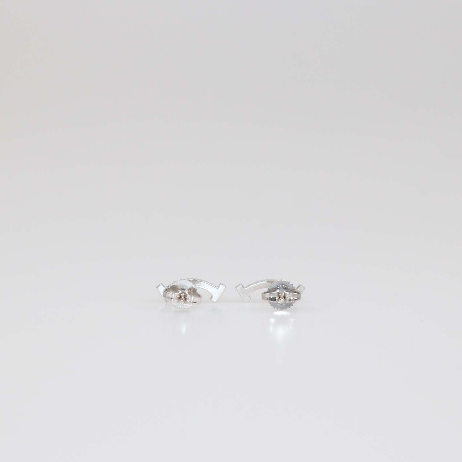 Tiffany & Co. 18K White Gold Diamond Smile Earrings