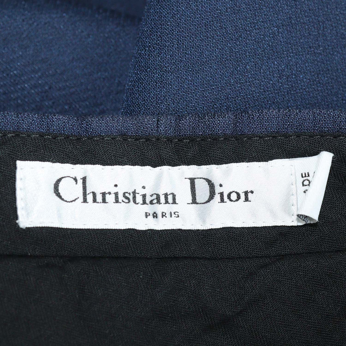Christian Dior Blue Wool Blended Straight Fit Trouser