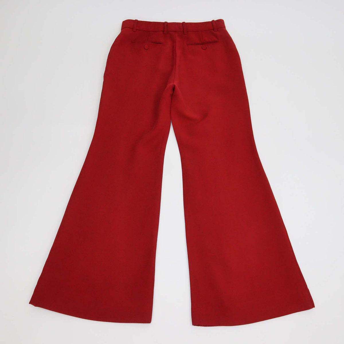 Gucci Red Silk Wool Eterotopia Flared Pants