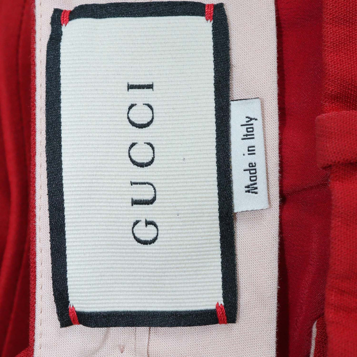 Gucci Red Silk Wool Eterotopia Flared Pants