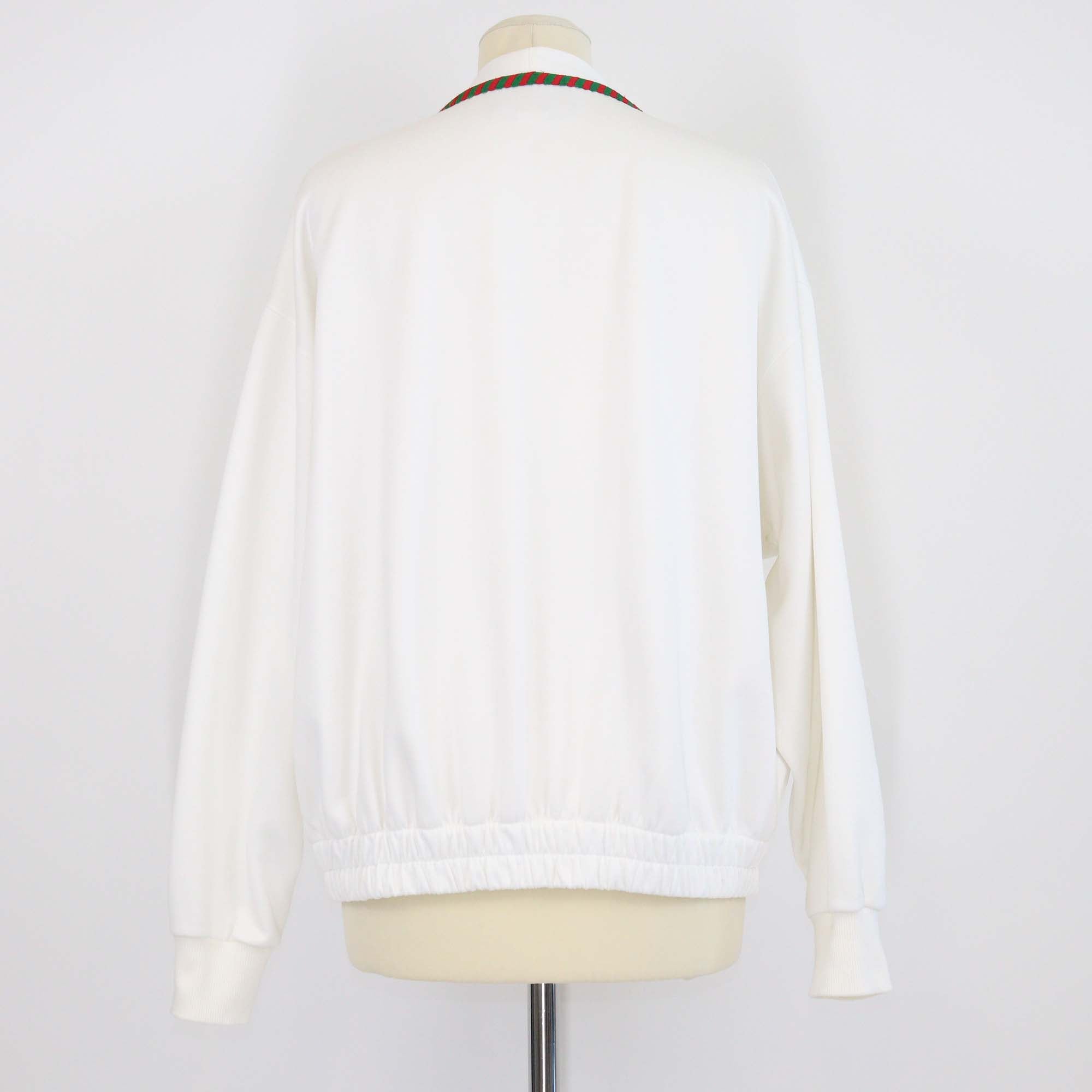 Gucci White GG Technical Jersey Interlocking G Cardigan