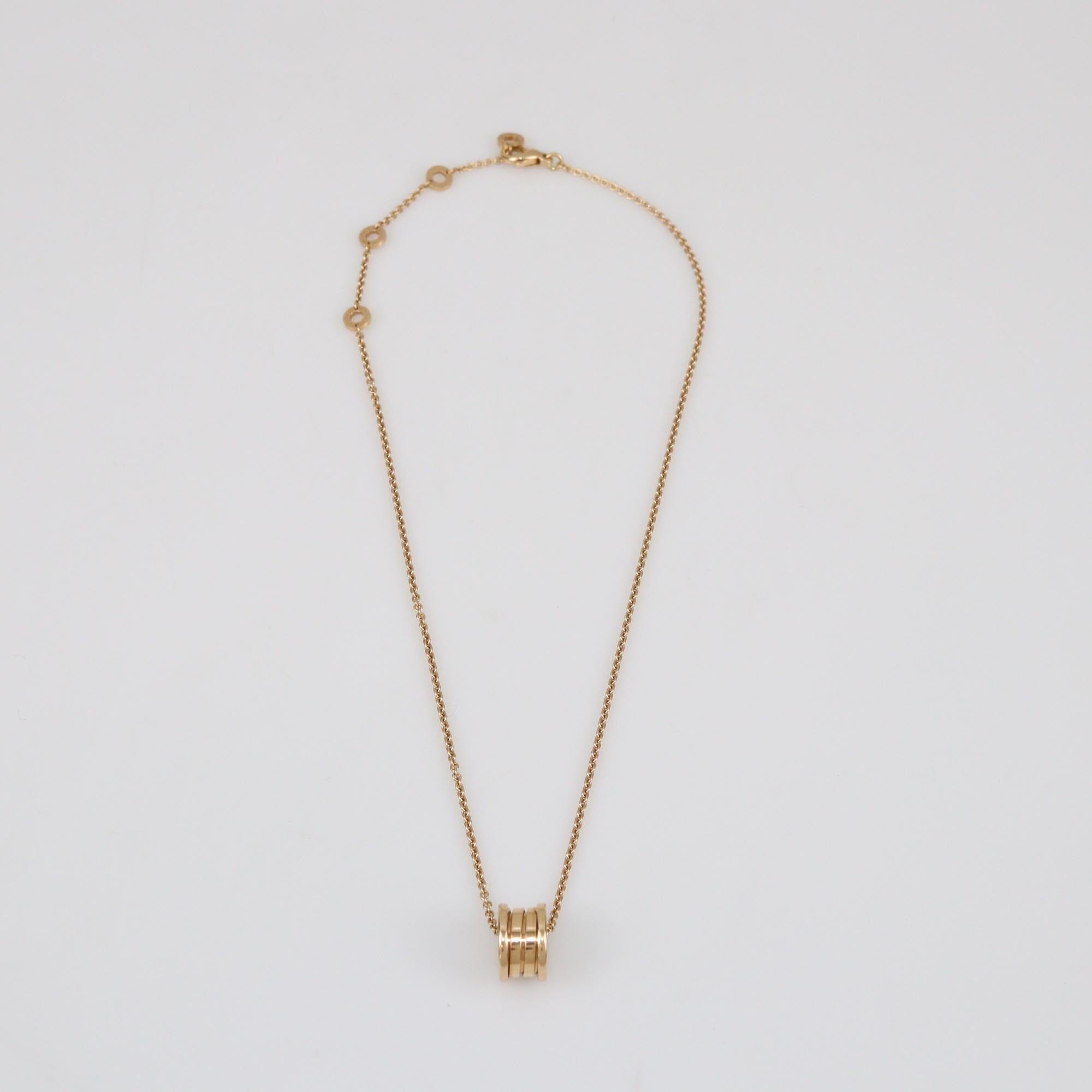 Bvlgari B.Zero1 18k Rose Gold Necklace Womens Bvlgari