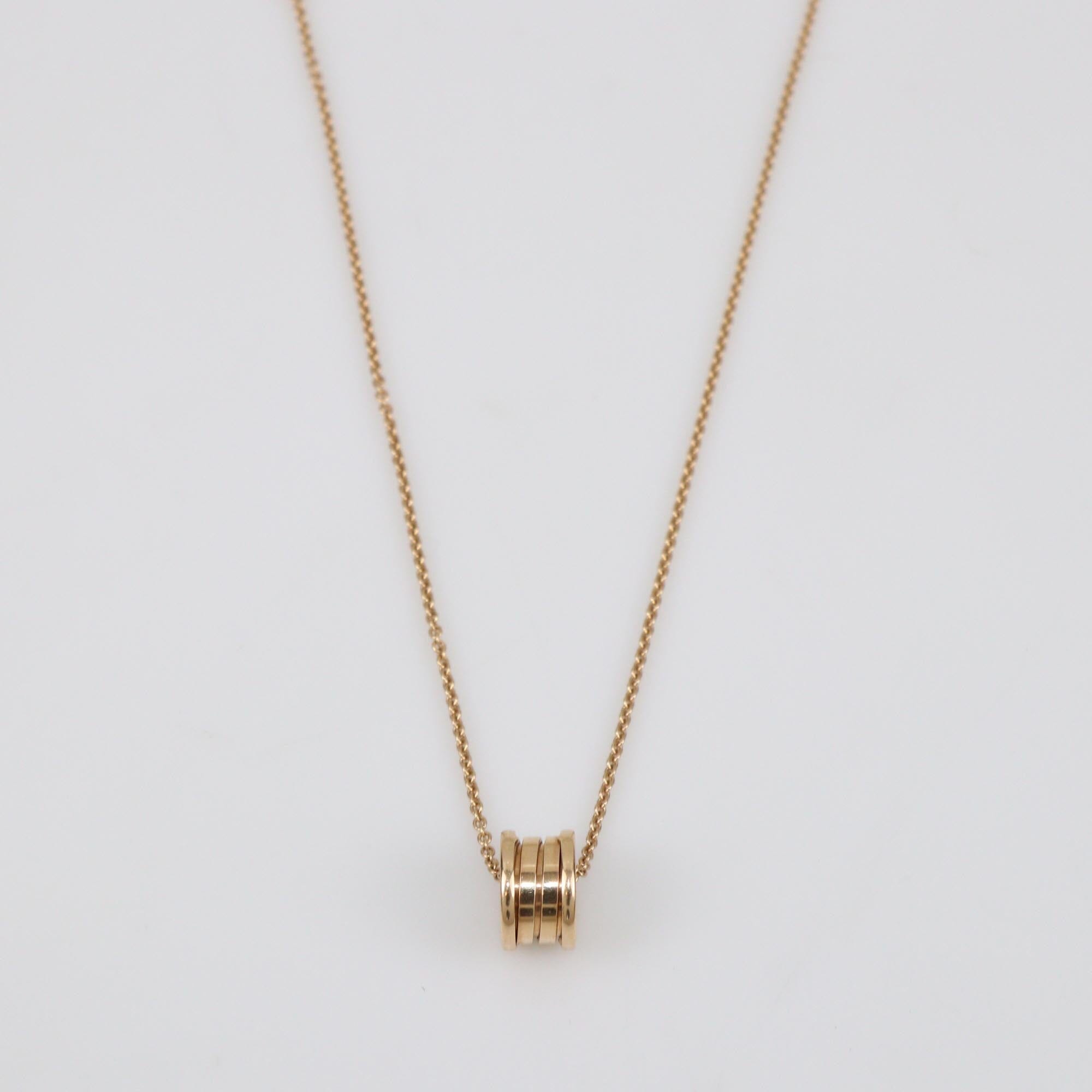 Bvlgari B.Zero1 18k Rose Gold Necklace Womens Bvlgari